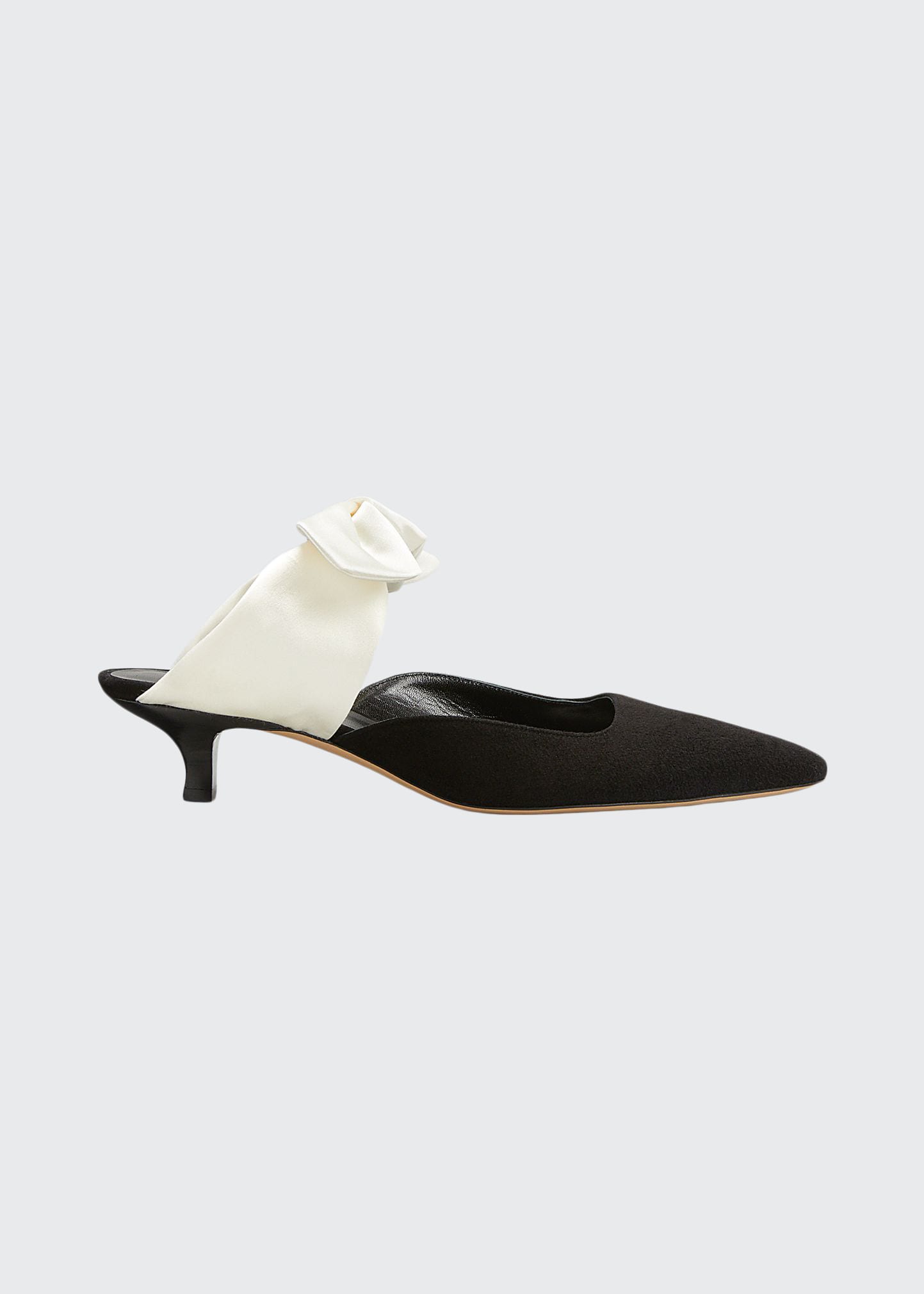 Coco Suede Satin Mule Pump