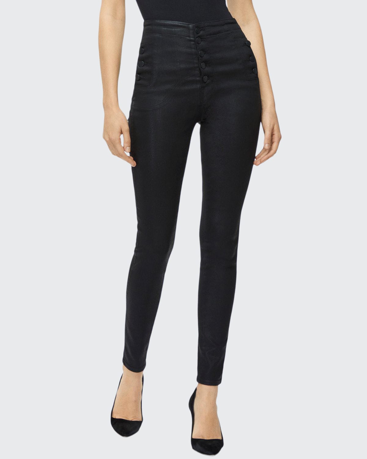Natasha High Rise Coated Skinny Jeans
