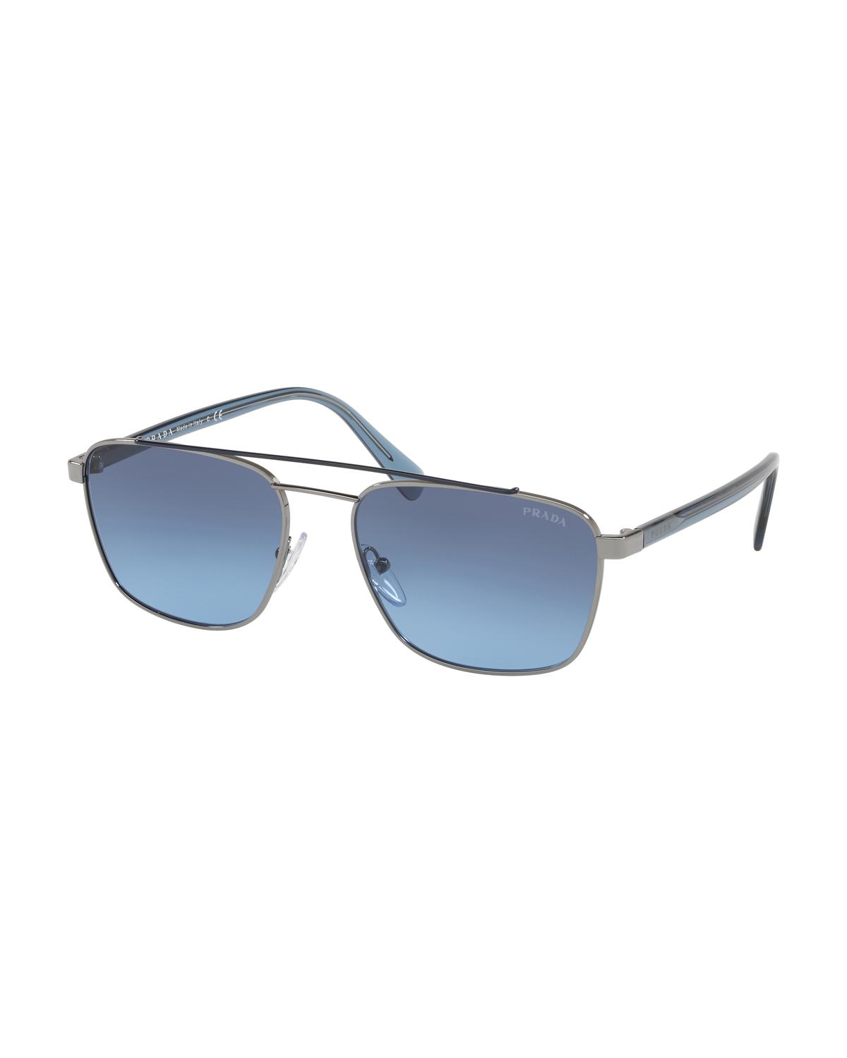 NIB-Prada  Multi-Metal Aviator Glasses Prada Sport PS 05L MQF 101 BROWN 54-18-145MM Eyeglasses  main image 3