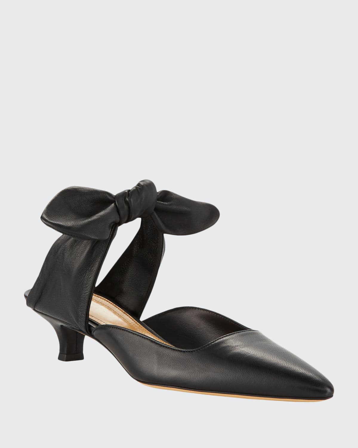 THE ROW Coco Kitten-Heel Ankle-Tie Mules - Bergdorf Goodman