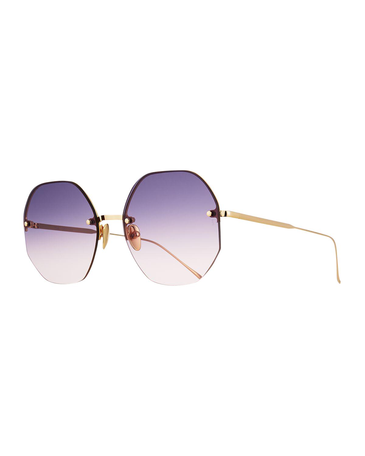Sunday Somewhere Mia Rimless Octagonal Sunglasses - Bergdorf 
