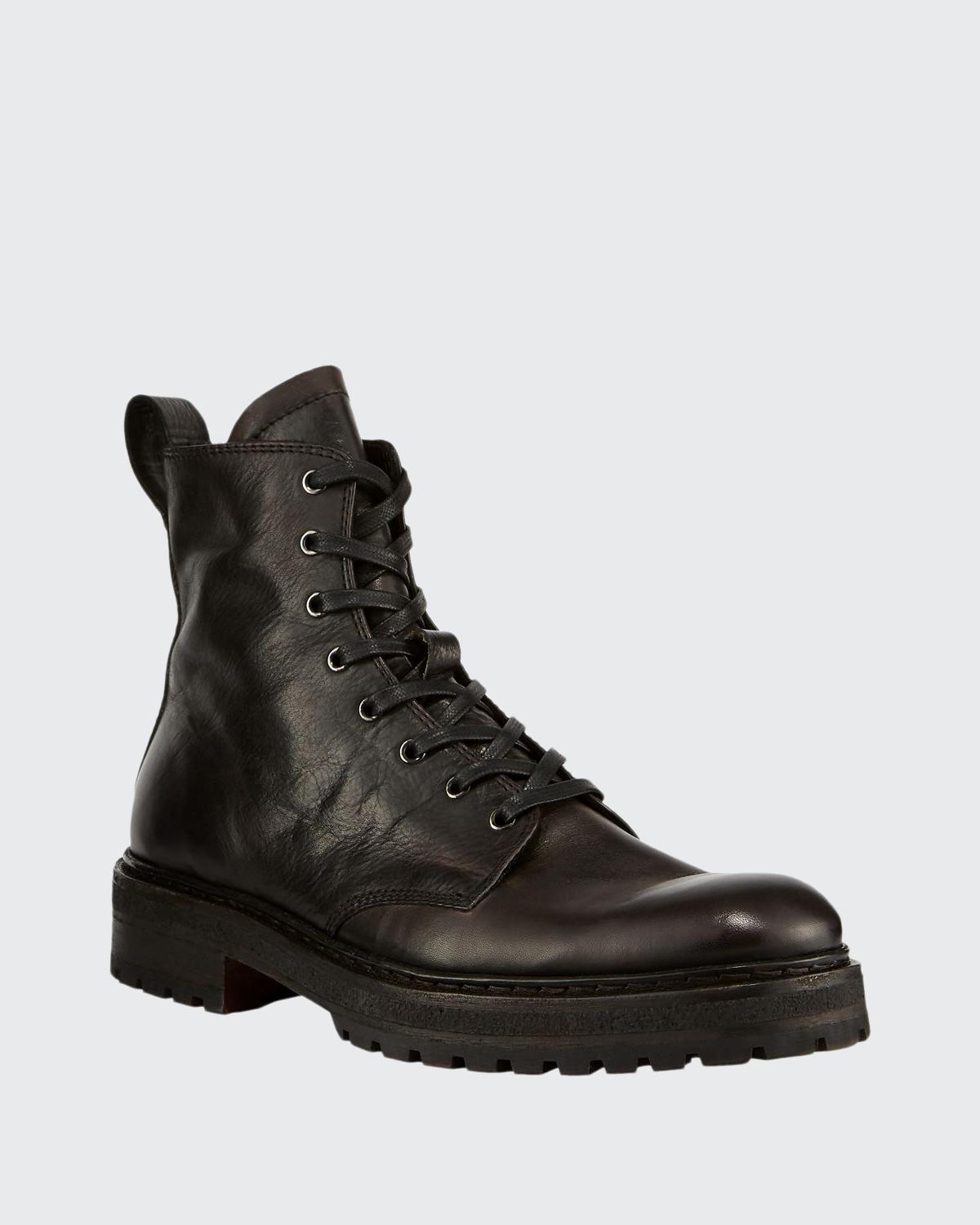 John Varvatos Star USA Men\'s Open Lace-Up Black Suede Combat Boots Size 11 New WALKER RANCHER BOOT | John Varvatos main image 2