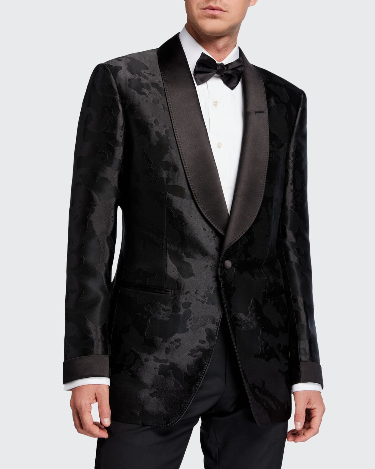 Men s Camo Print Satin Dinner Jacket