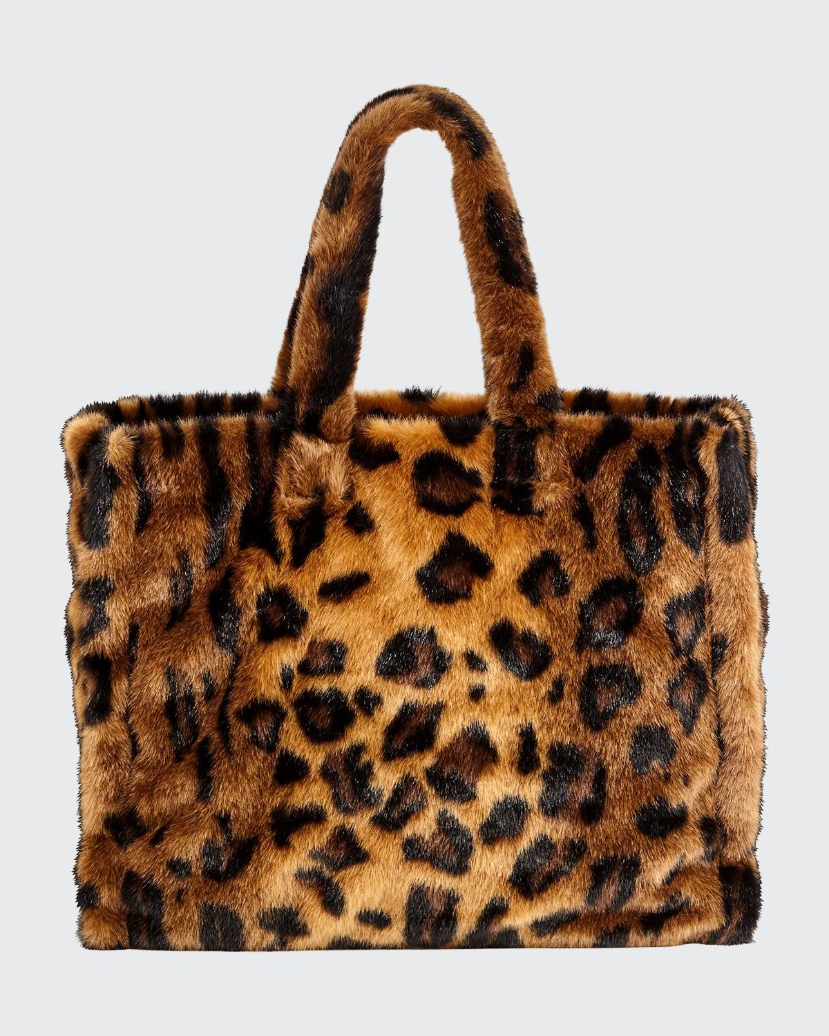STAND Lola Leopard Faux-Fur Tote Bag - Bergdorf Goodman