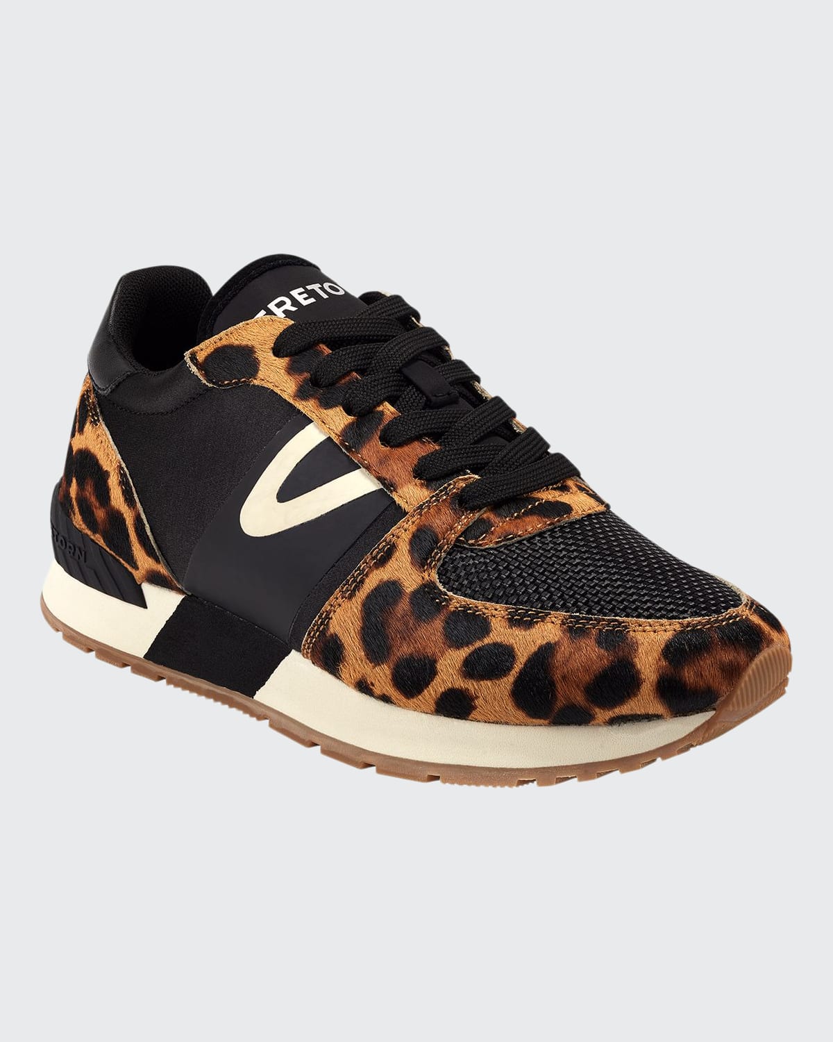 Loyola 10 Leopard Print Fur Trainer Sneakers