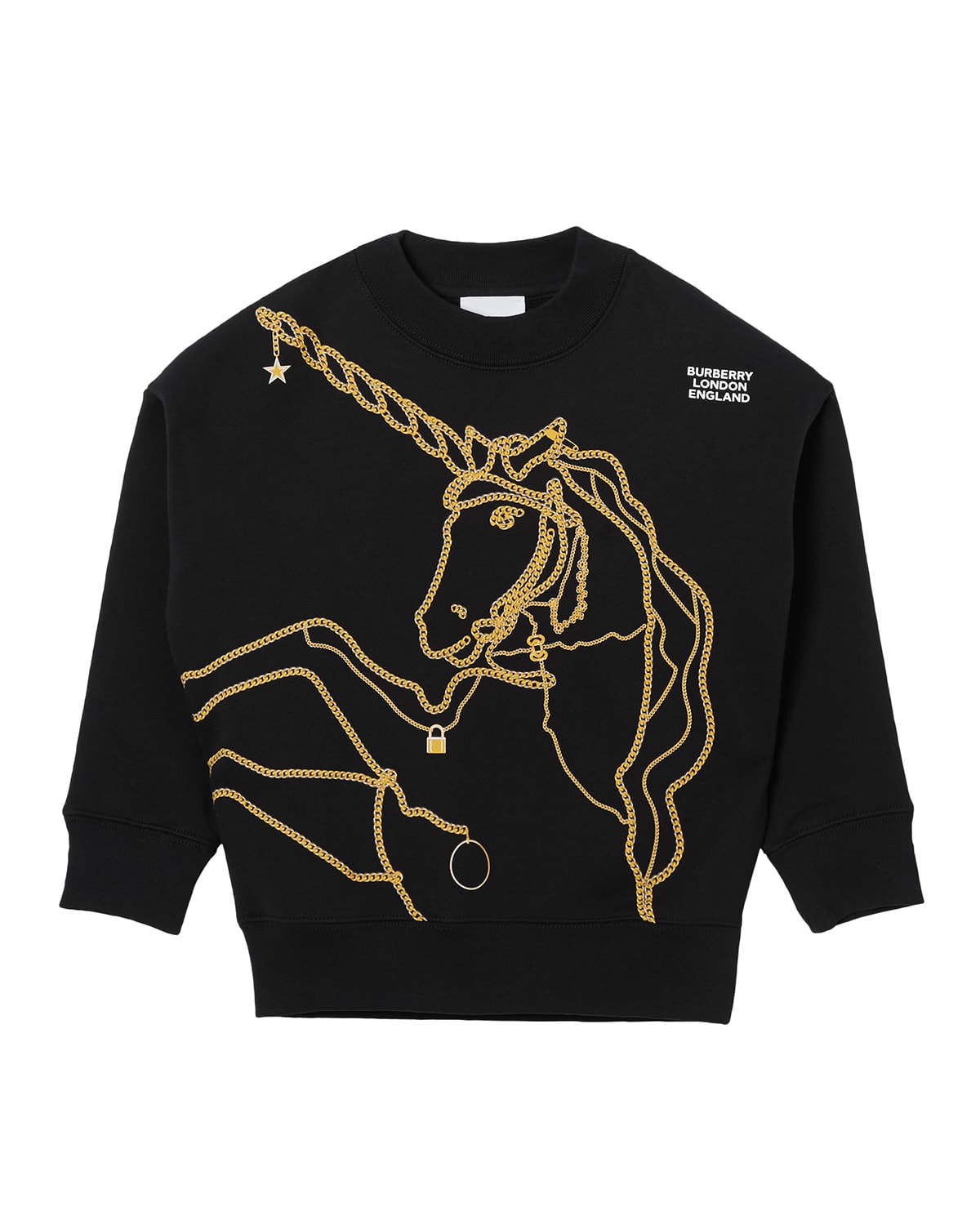 Burberry Girl s Chain Unicorn Sweatshirt Size 3 14