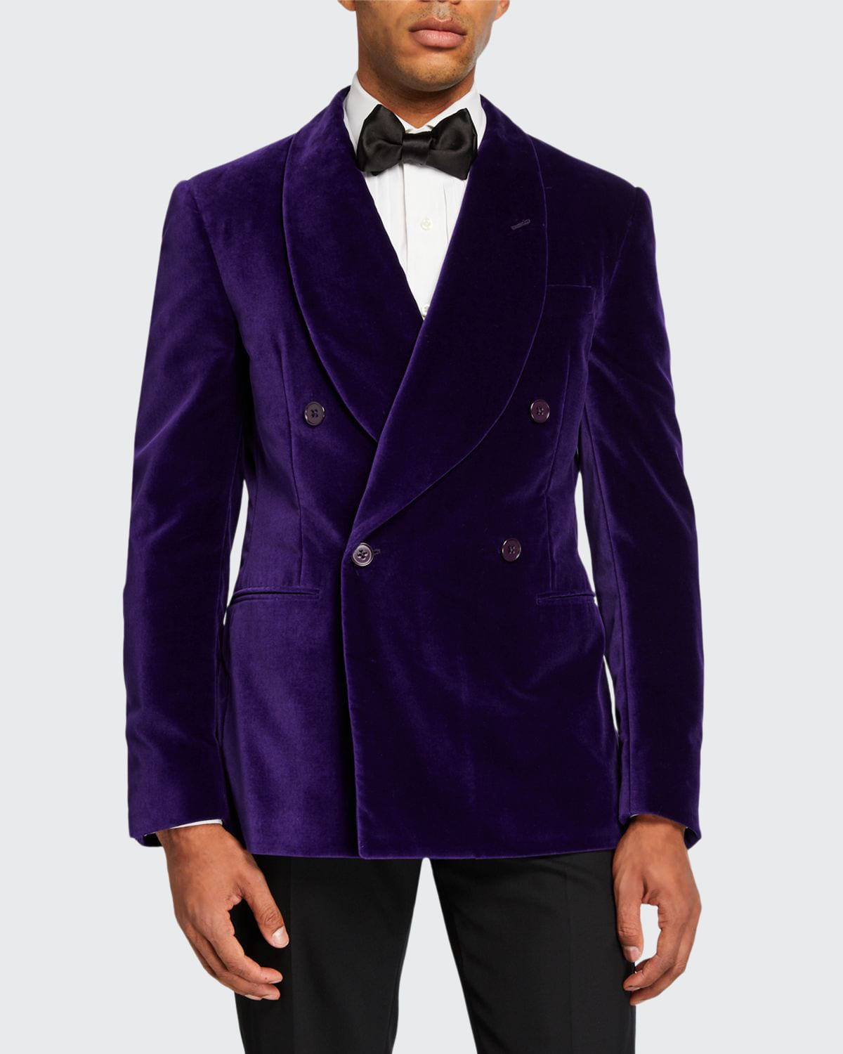 Ralph Lauren Purple Label Men's Double-Breasted Velvet Dinner