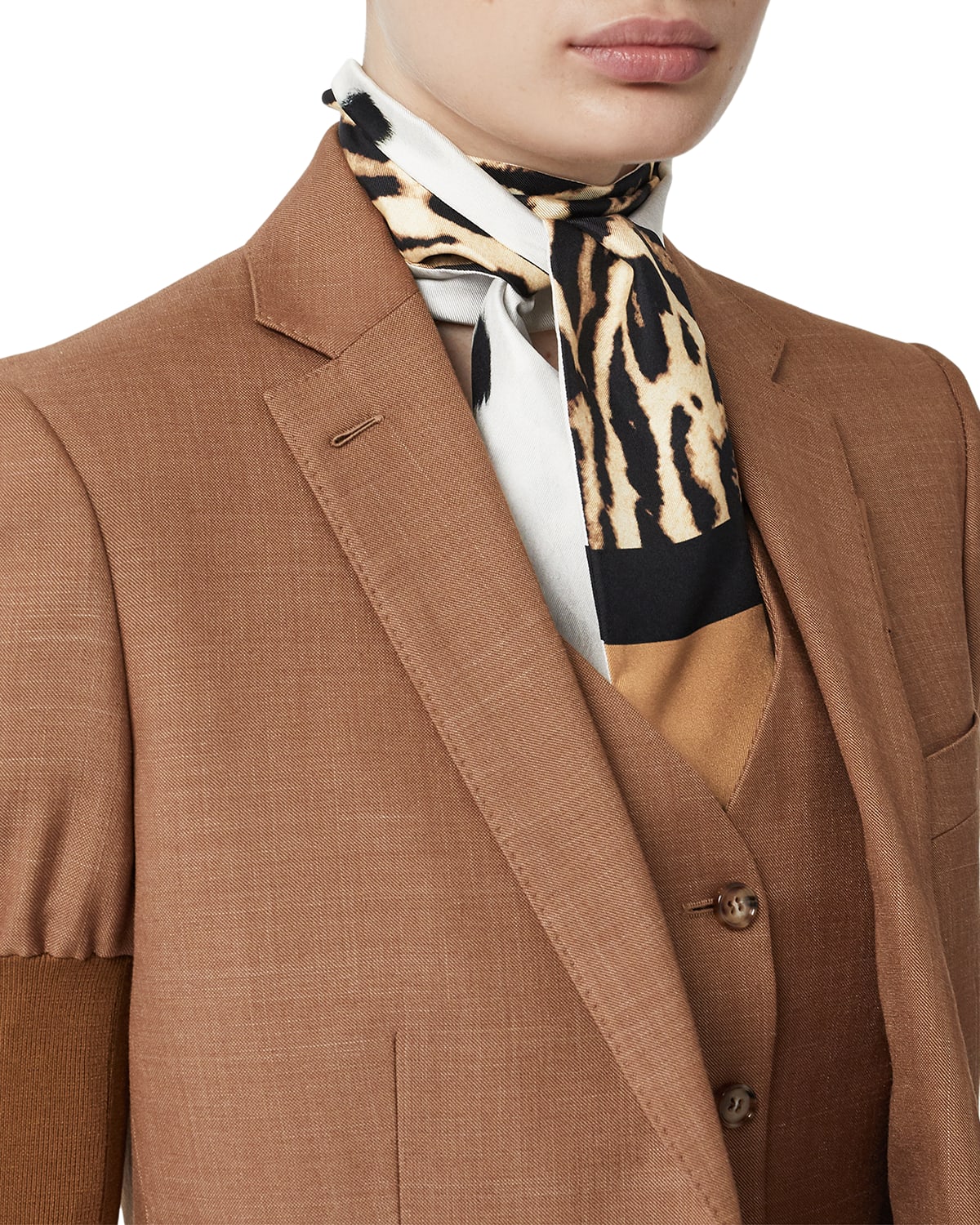 Burberry animal print silk scarf clearance