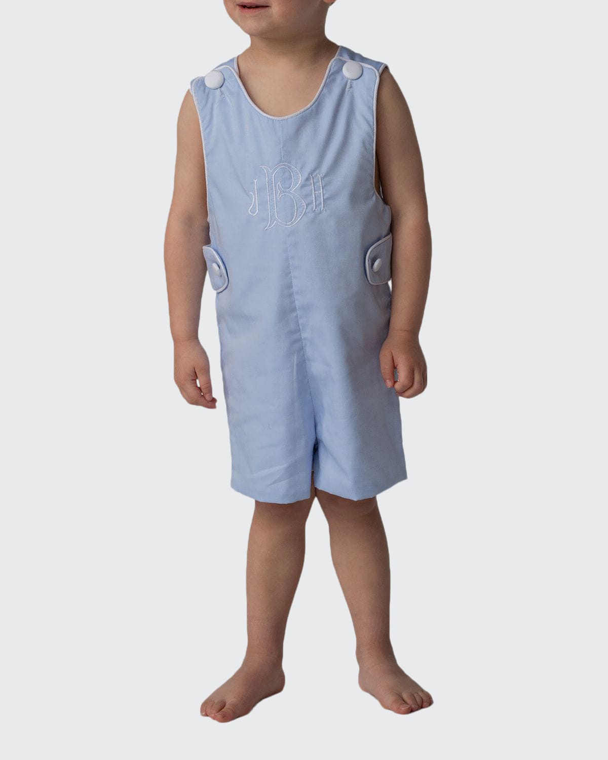 Brown Bowen and Company Solid Jon Jon - Monogram Option, Size 3 Months-3T