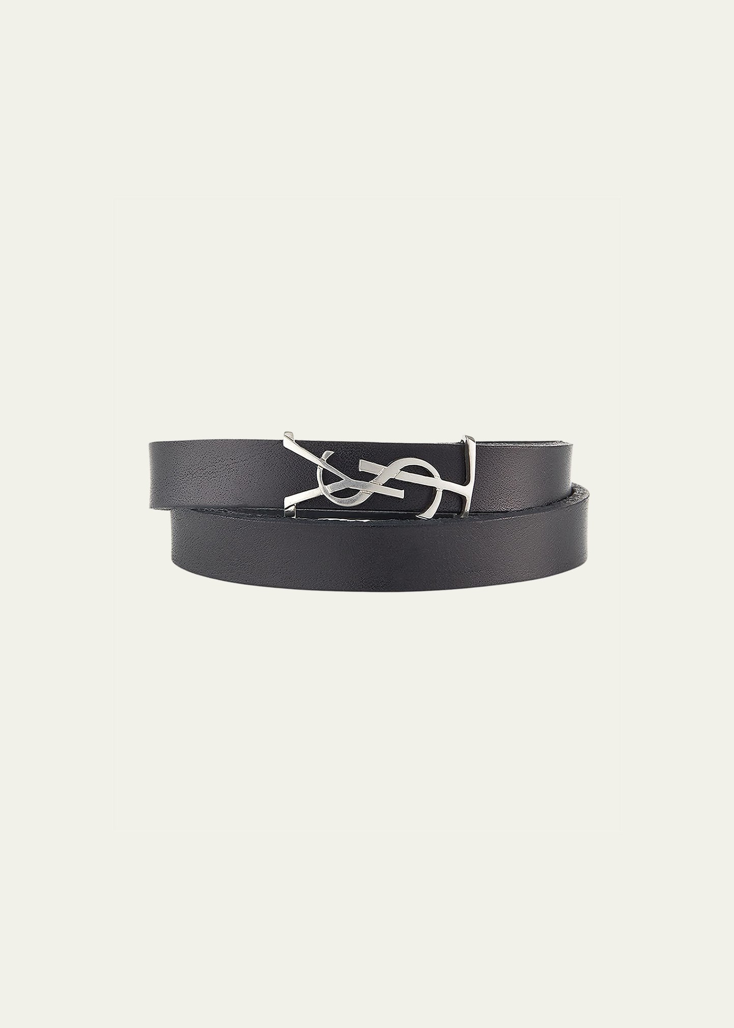 Saint Laurent Buckle Belt Double Wrap Bracelet