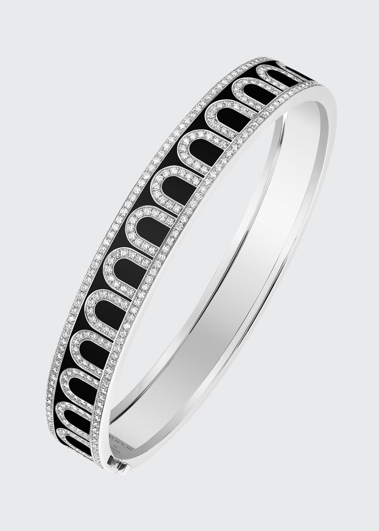 DAVIDOR L'Arc de Davidor 18k White Gold Diamond Bangle - Med. Model, Caviar