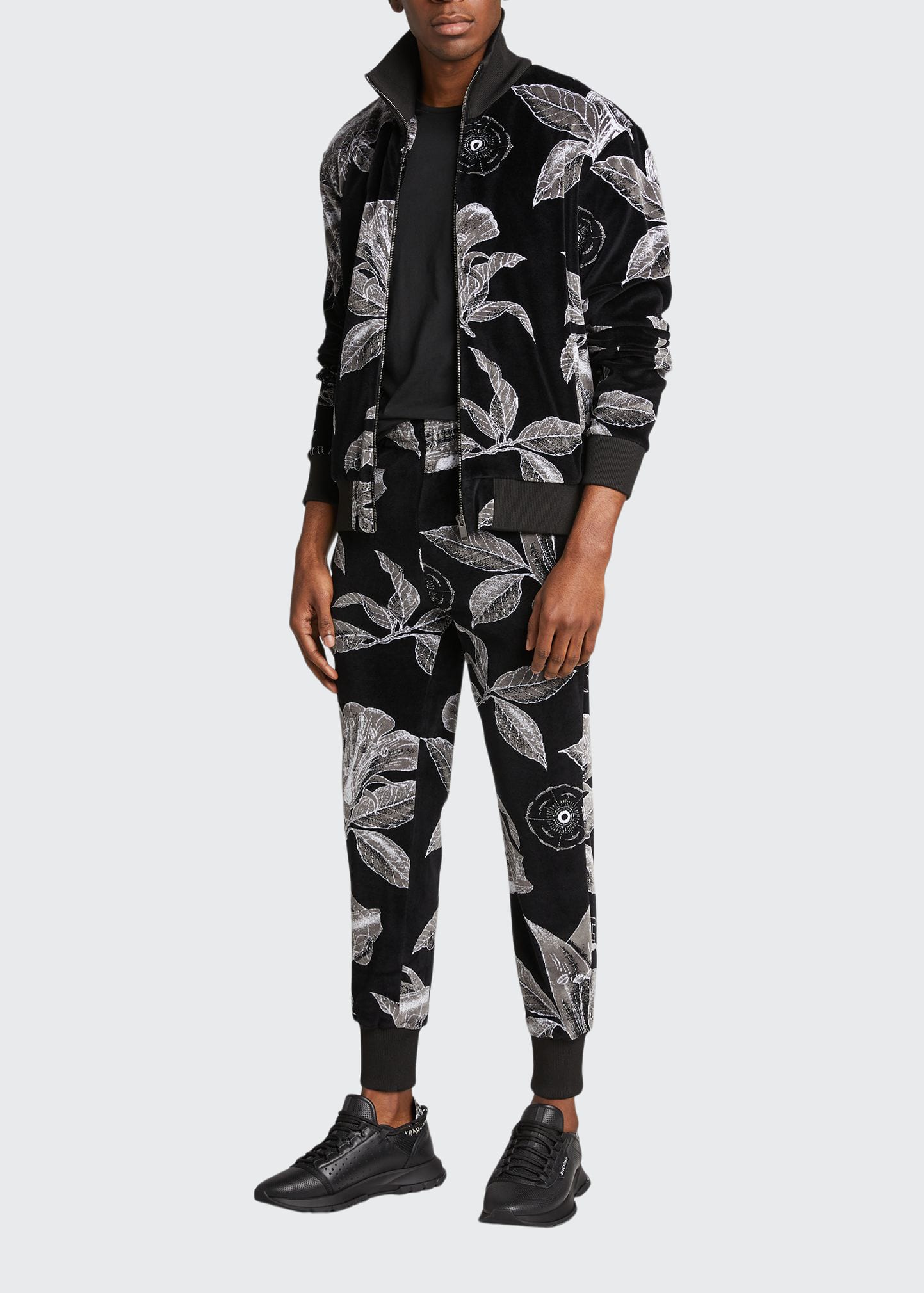 Mens floral track jacket best sale