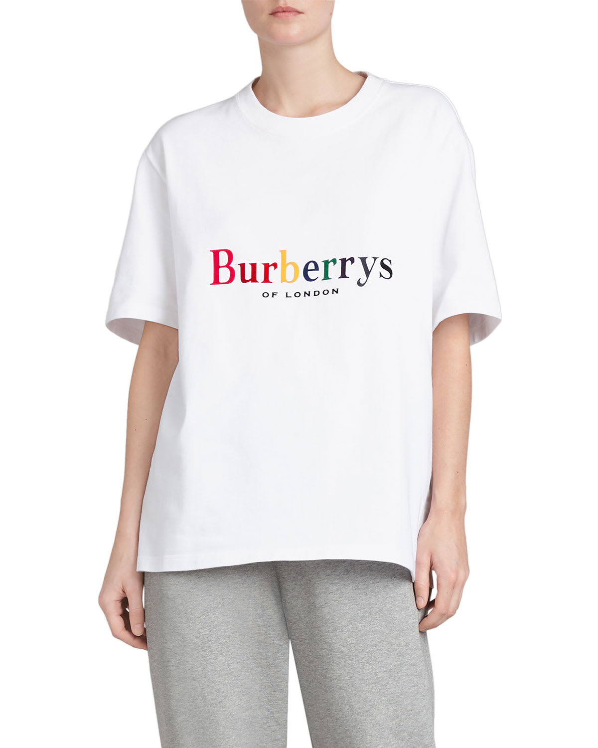 Burberry rainbow graphic t-shirt best sale