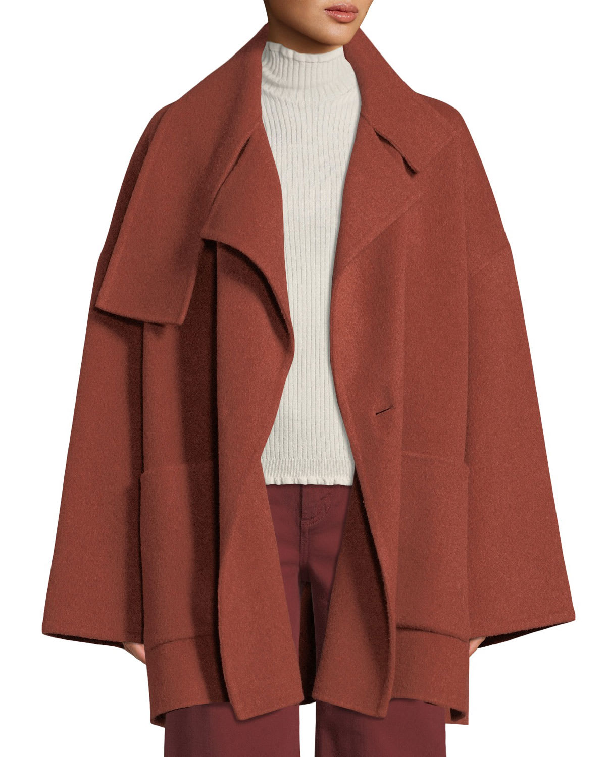Vince Oversized Wool Blanket Coat and Matching Items