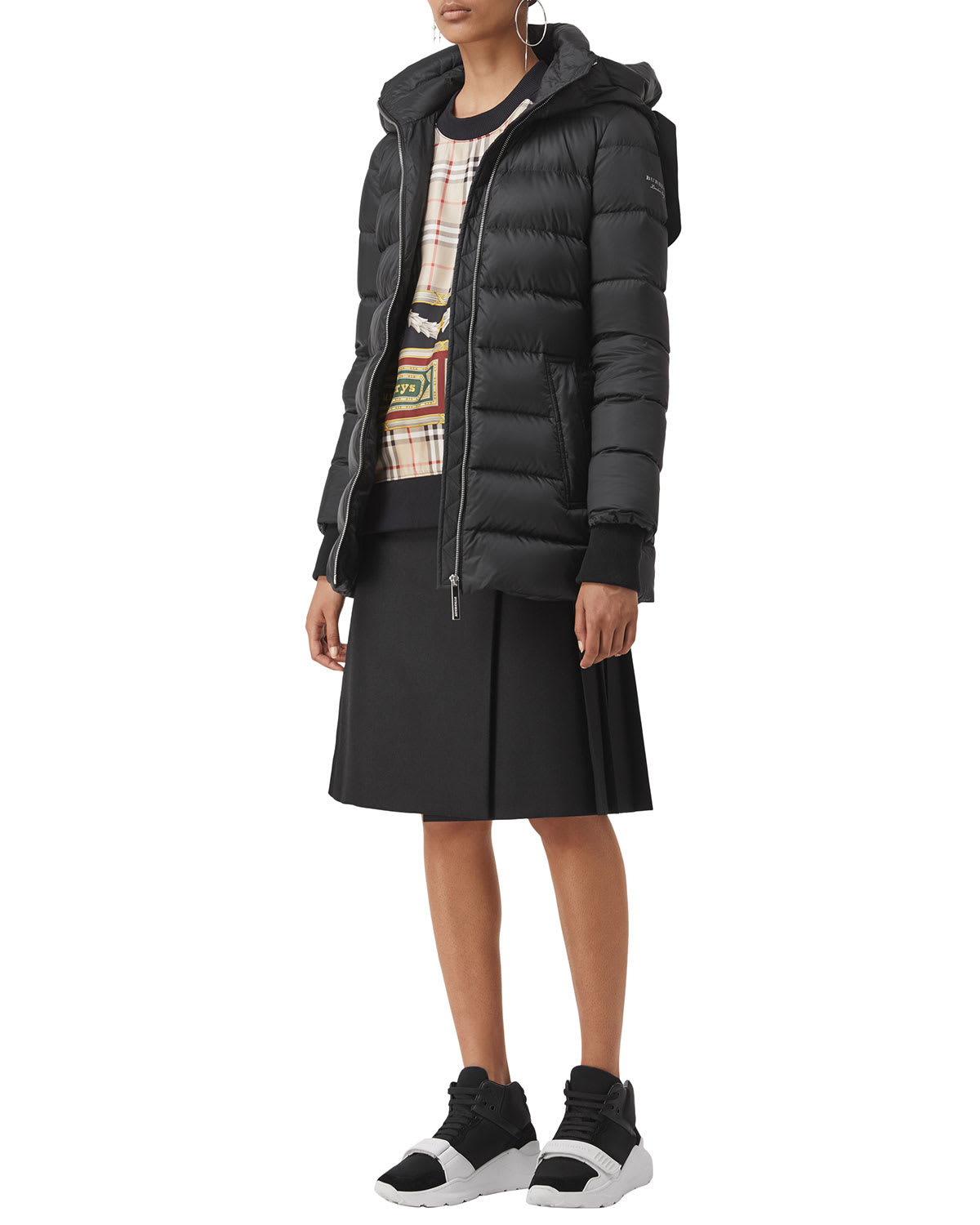 Burberry limehouse long puffer coat online