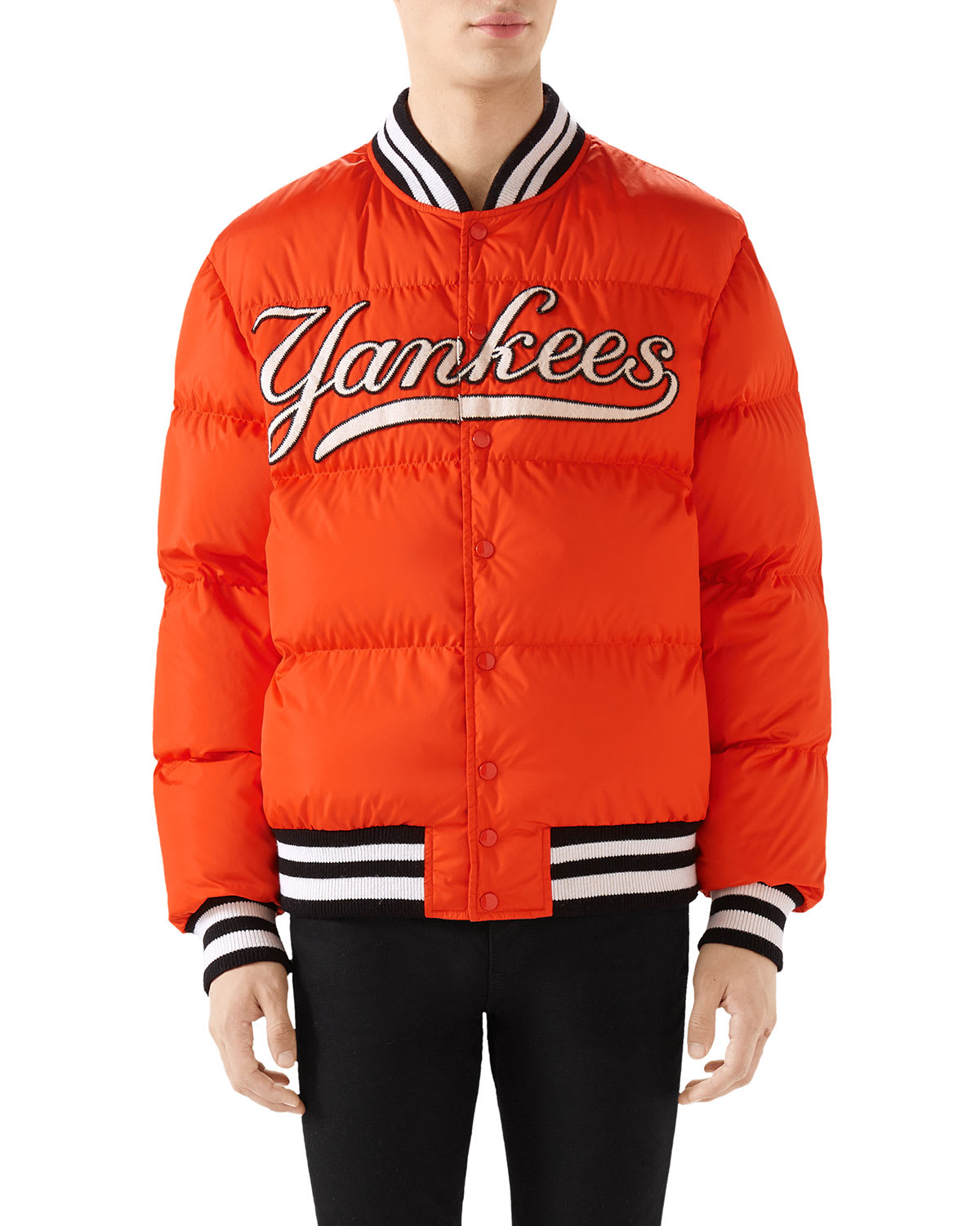 Gucci Men s New York Yankees MLB Patch Puffer Jacket