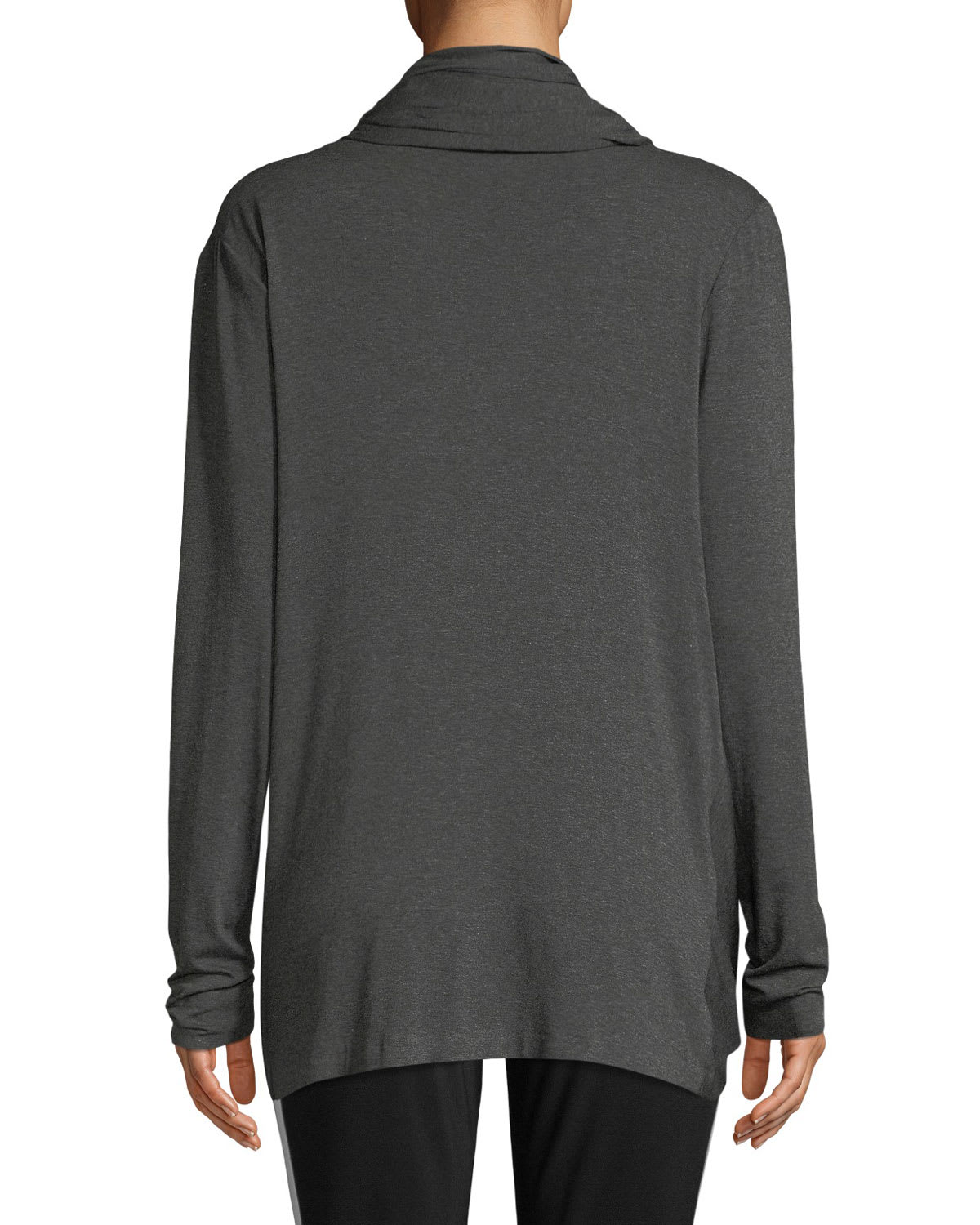 Norma Kamali Long Sleeve Jersey Wrap Cardigan