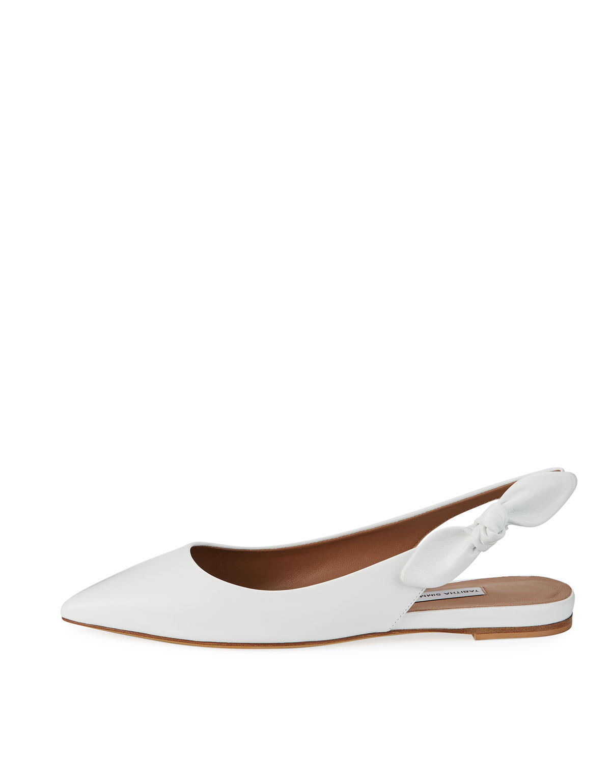 Tabitha Simmons Slingback Leather Flats w Bow