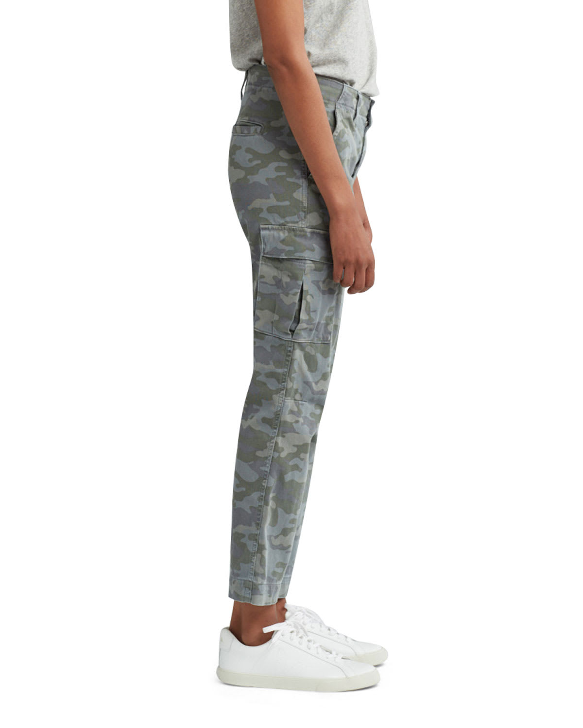 Hudson Relaxed Camo Print Cropped Cargo Pants