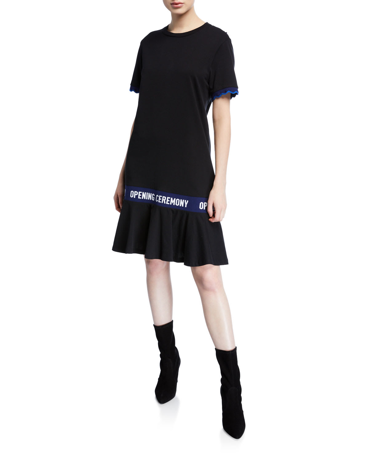 Opening ceremony elastic logo mini dress hotsell