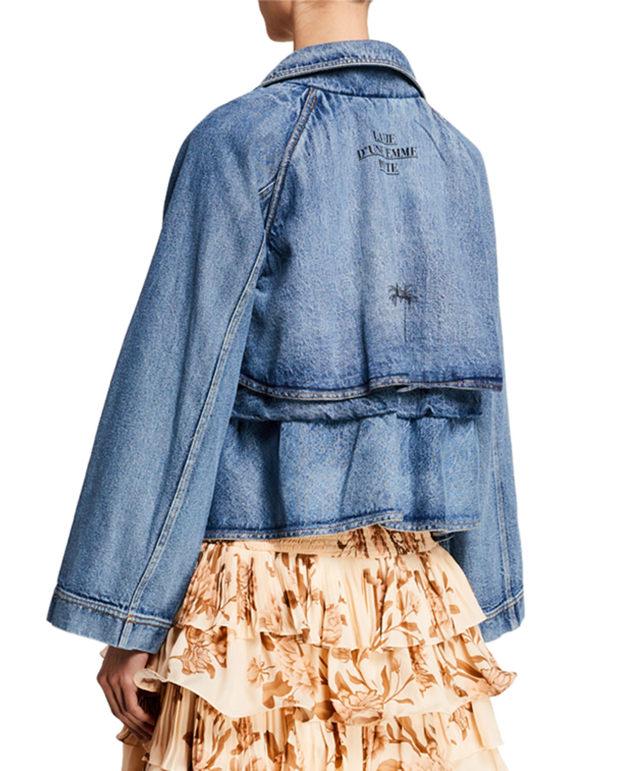 Johanna Ortiz Waterdrops Denim Cargo Jacket