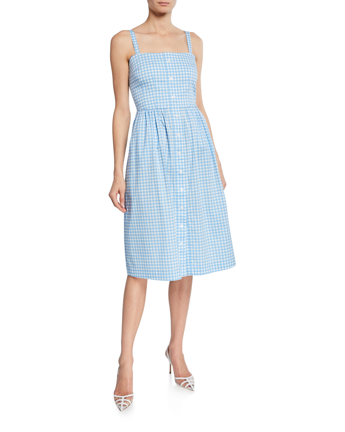 HVN Laura Cotton Gingham Dress