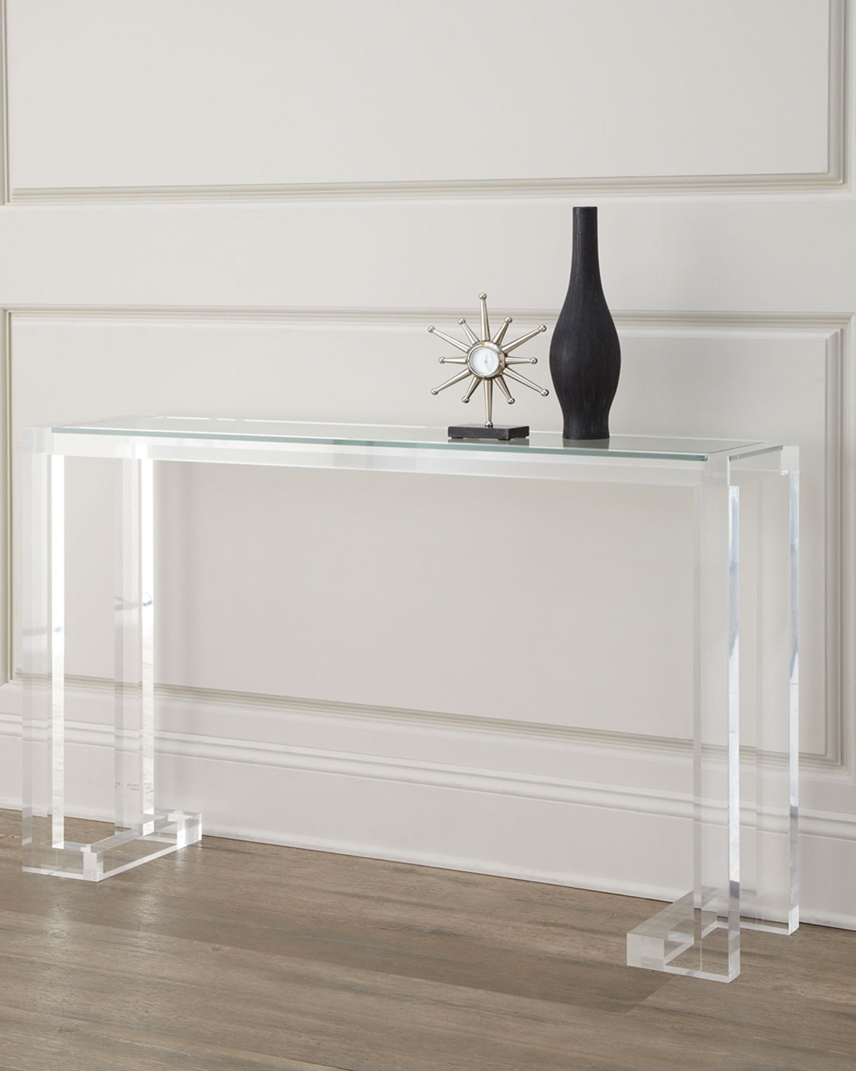 Flow Leather Clad Console Table
