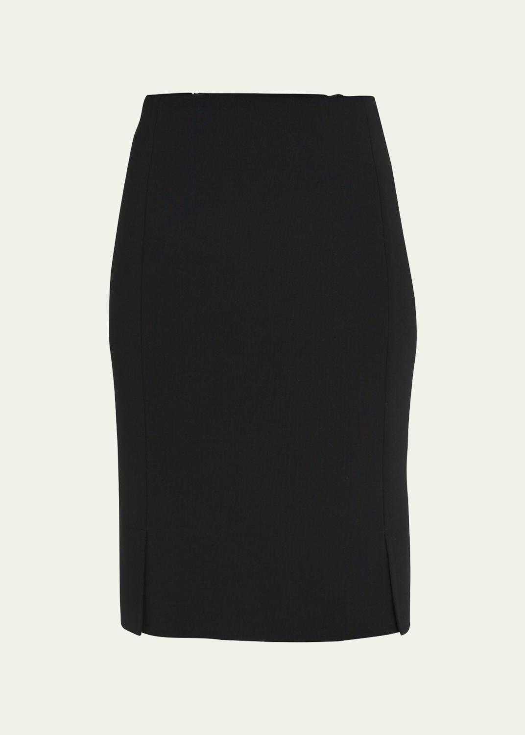 Akris Asymmetric Trapezoid Nappa Leather Midi Skirt - Bergdorf Goodman