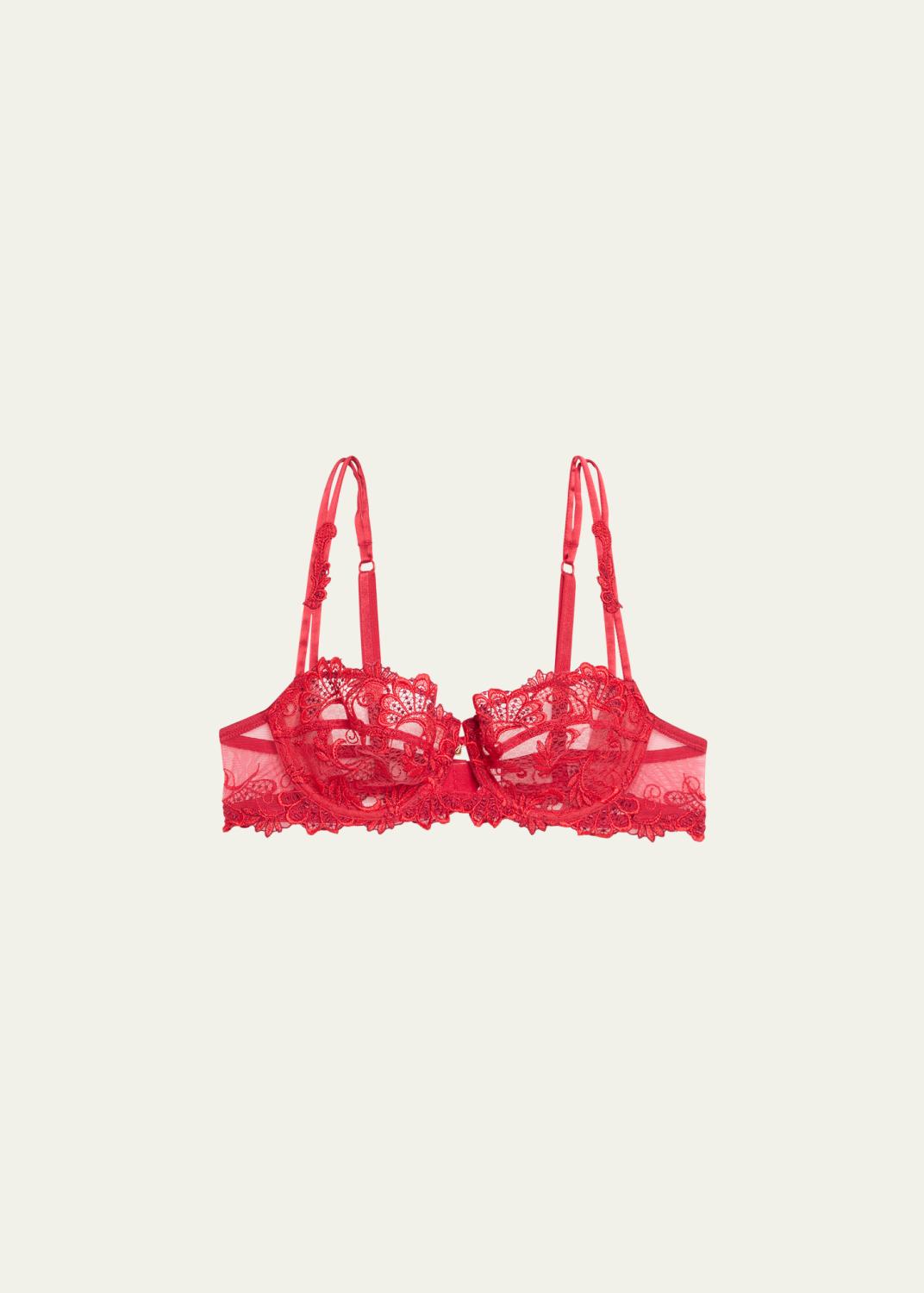 Kiki De Montparnasse Camille Scalloped Lace Longline Bra