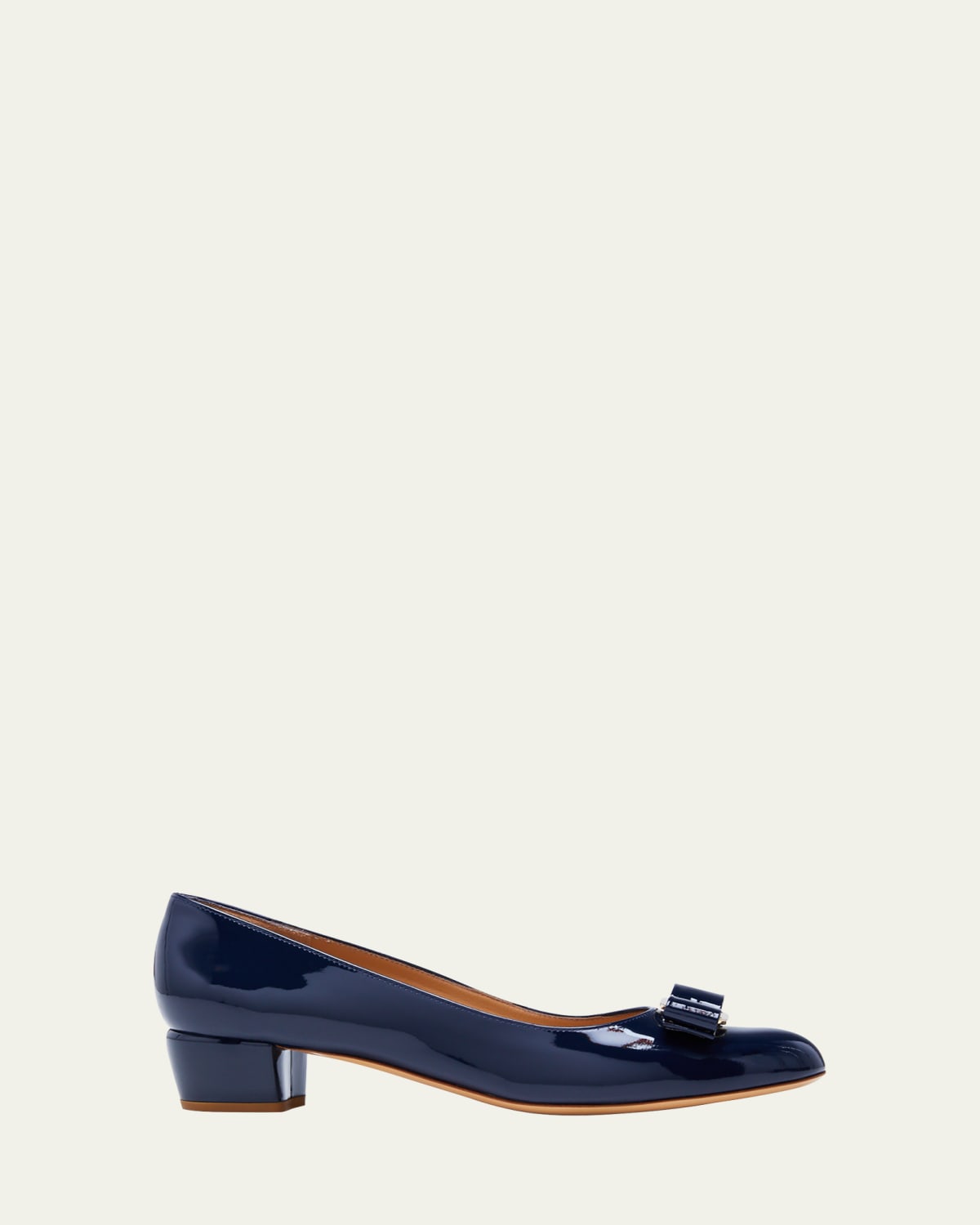 Ferragamo Vara Bow Leather Low Pumps - Bergdorf Goodman