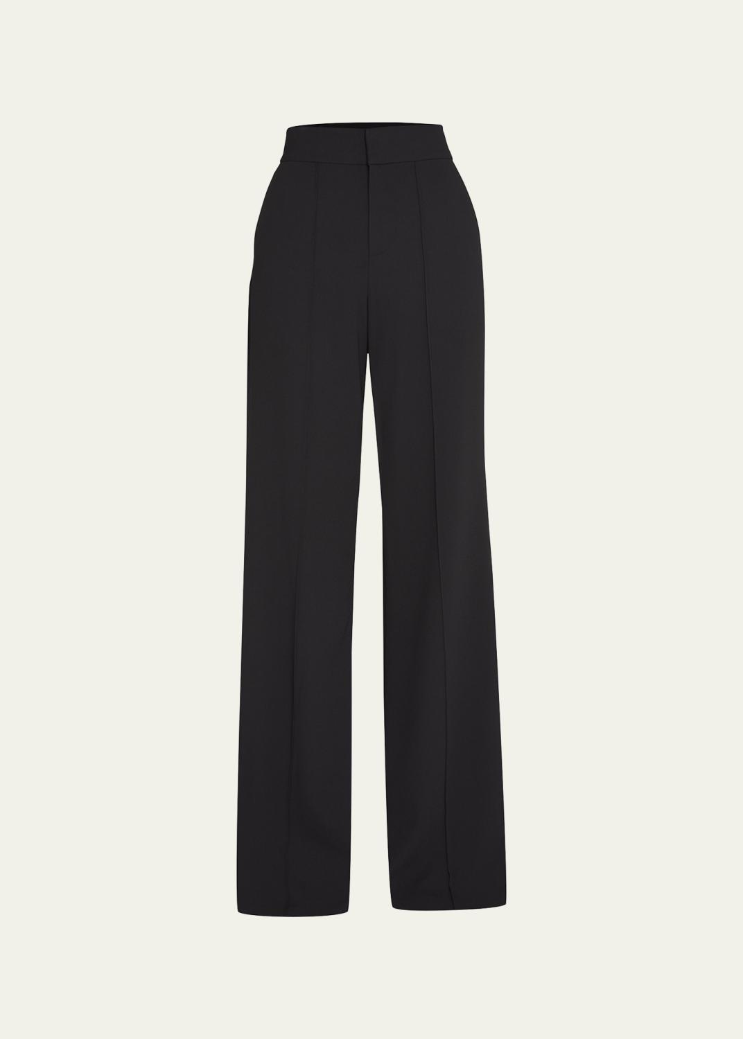 Noir Kei Ninomiya Ruffle Button-Side Wide-Leg Ankle Pants