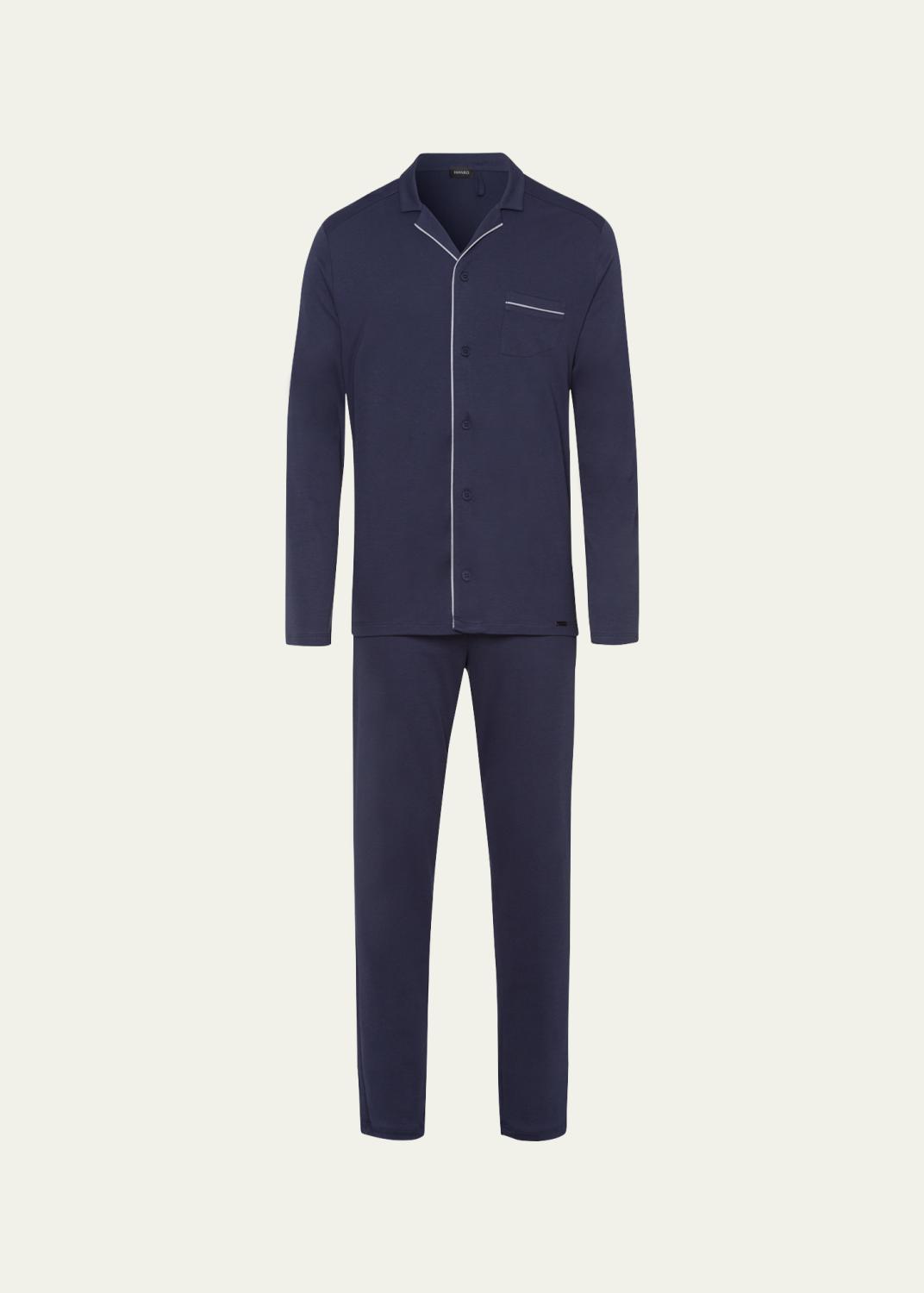 The Row Men's Xon Wool Flannel Relaxed-Fit Drawstring Pants