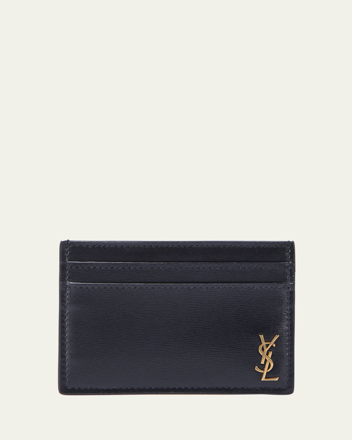 Men's Leopard-Print Leather Card Holder