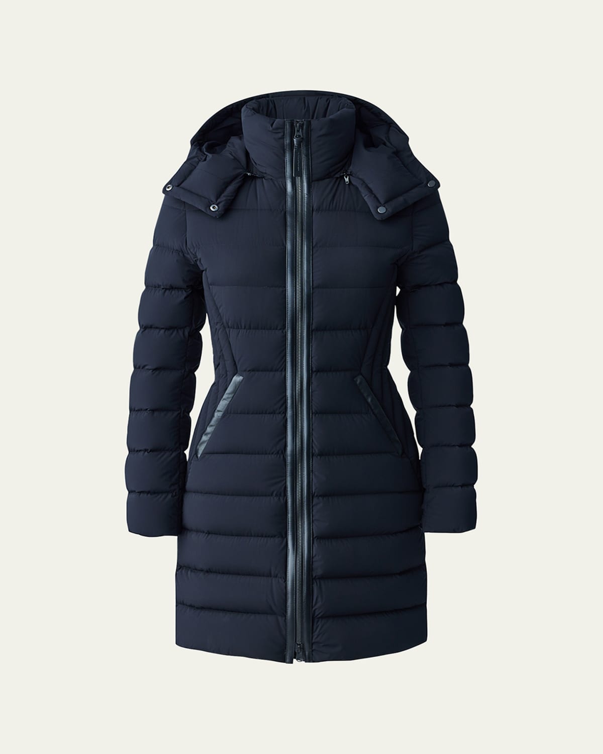 Madalyn Lustrous Light Down Jacket with Hood