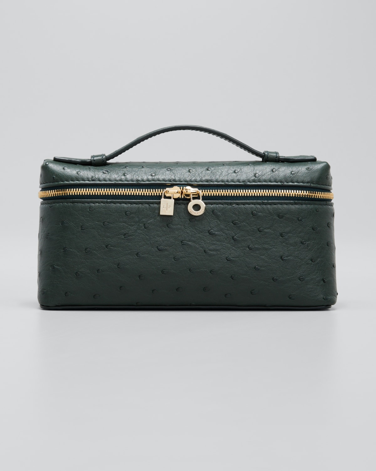 Loro Piana L19 Ostrich Crossbody Bag With Extra Pocket In Forest ...