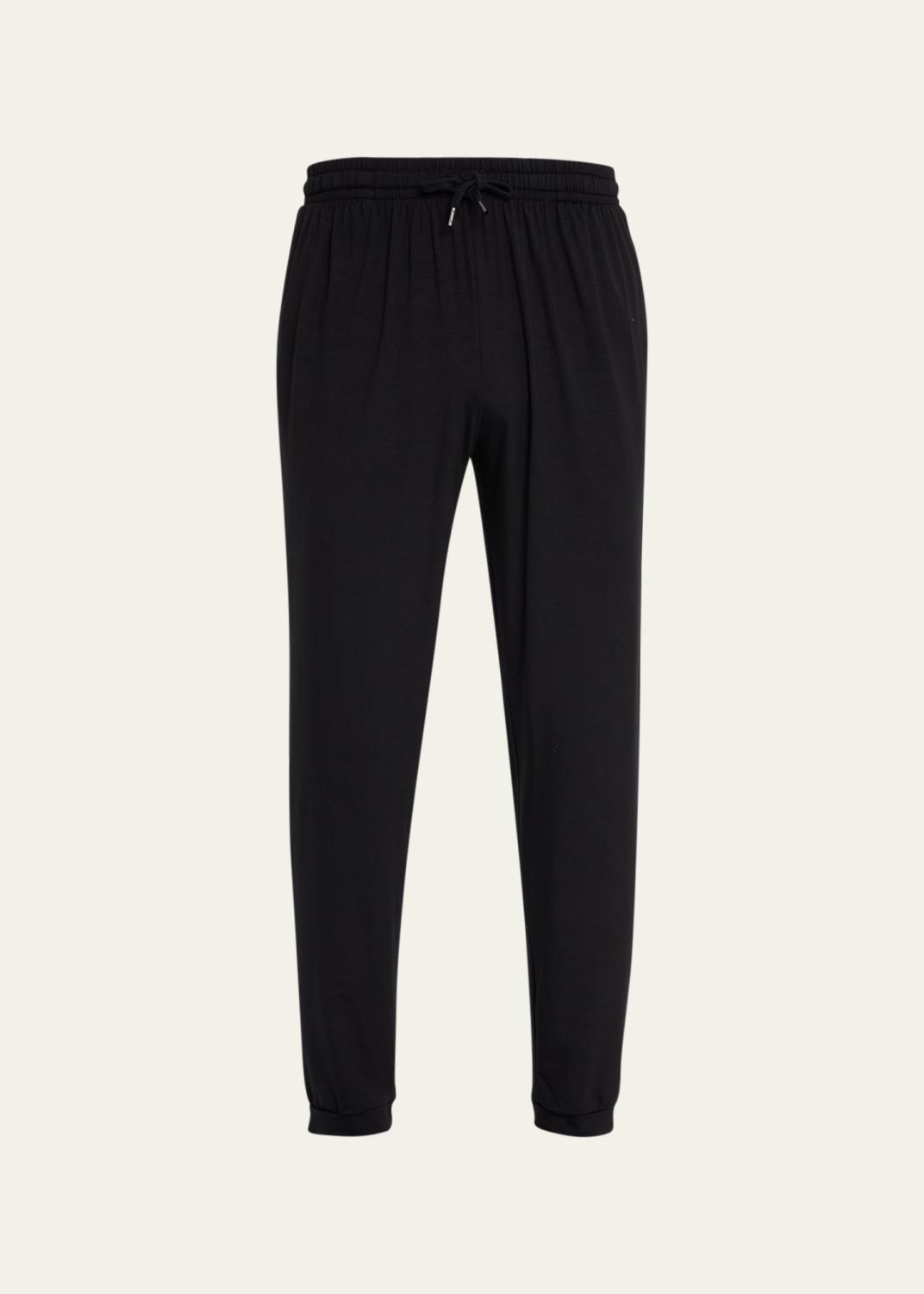 The Row Men's Xon Wool Flannel Relaxed-Fit Drawstring Pants