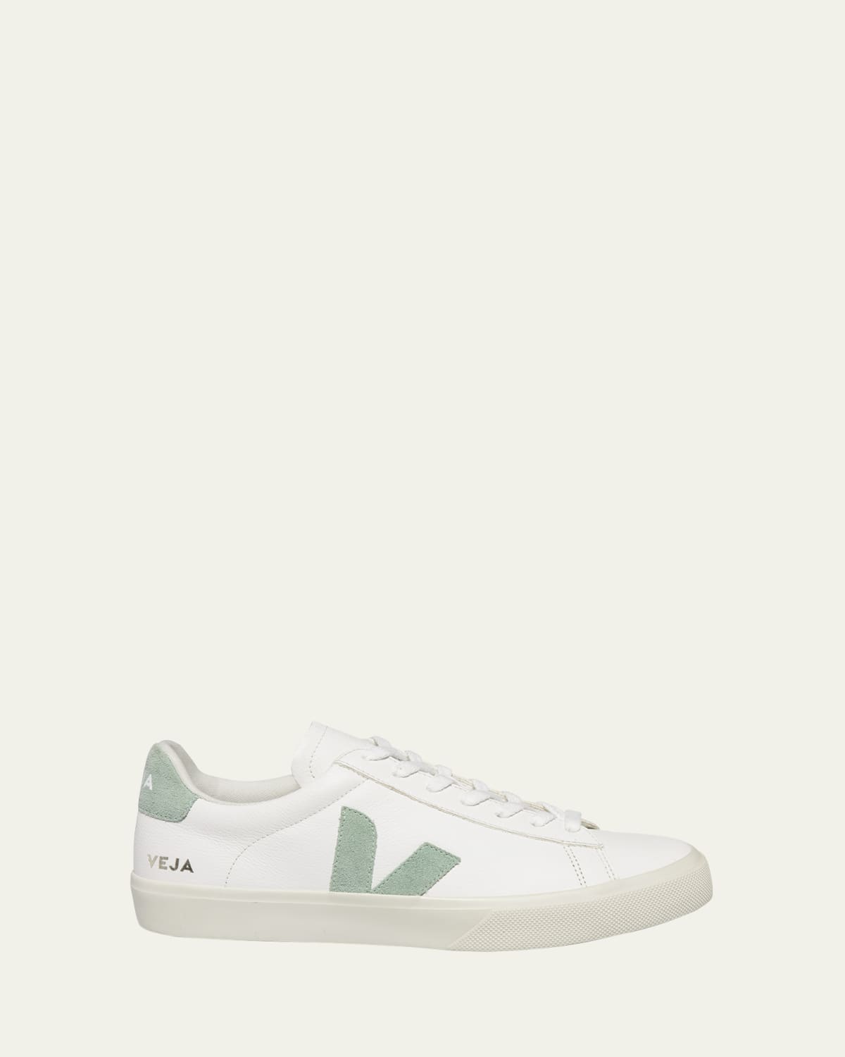 V-10 Mixed Leather Low-Top Court Sneakers