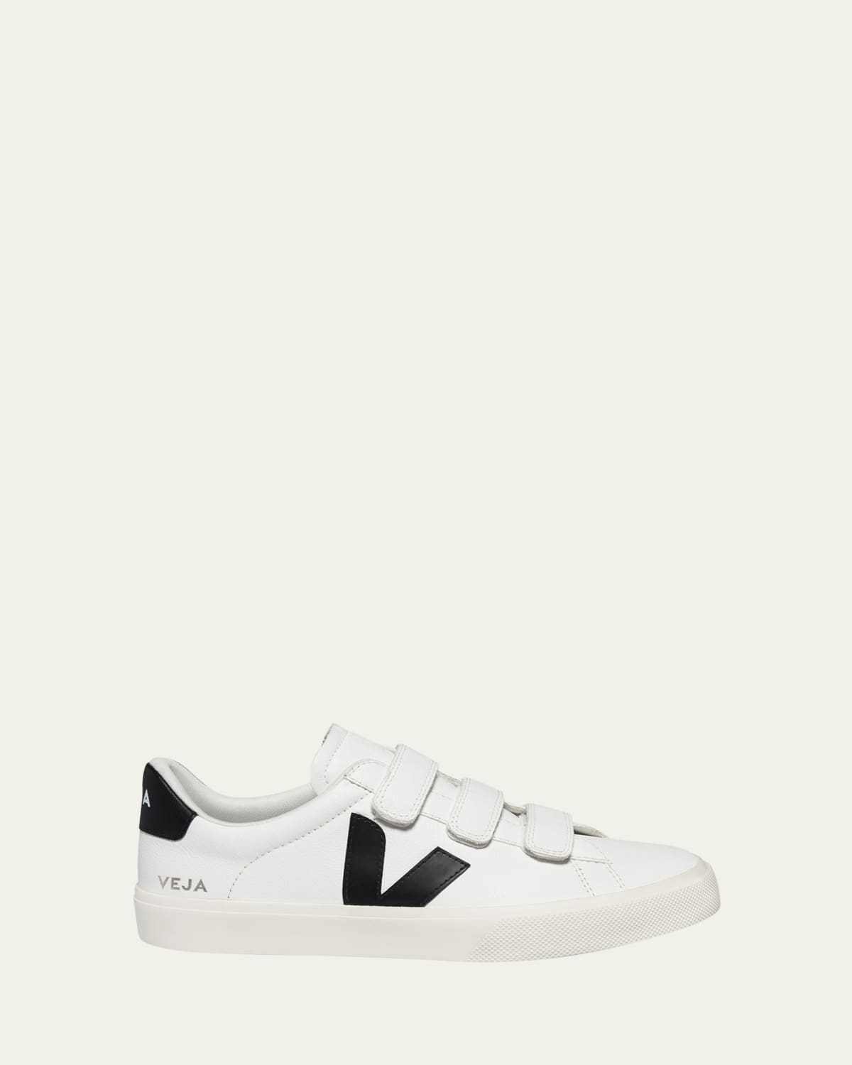 V-10 Mixed Leather Low-Top Court Sneakers