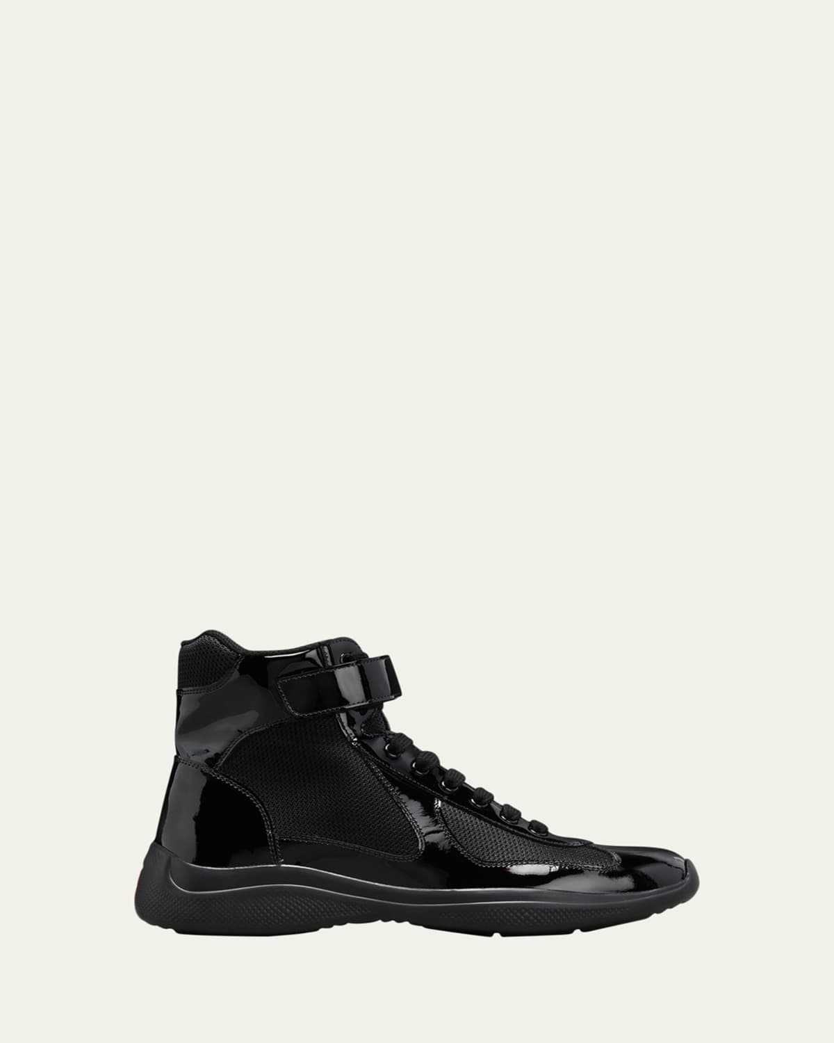 Prada Men s America s Cup Patent Leather High Top Sneakers Bergdorf Goodman