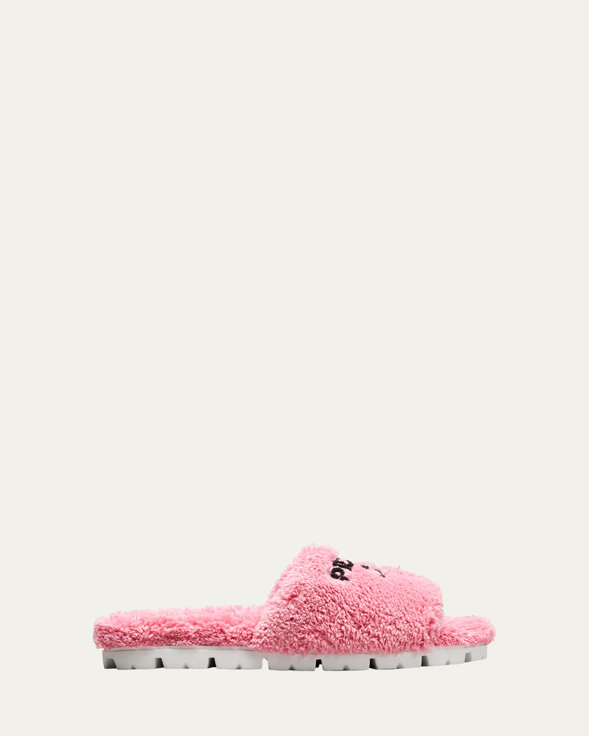 Prada Cozy Logo Slide Sandals In Pink