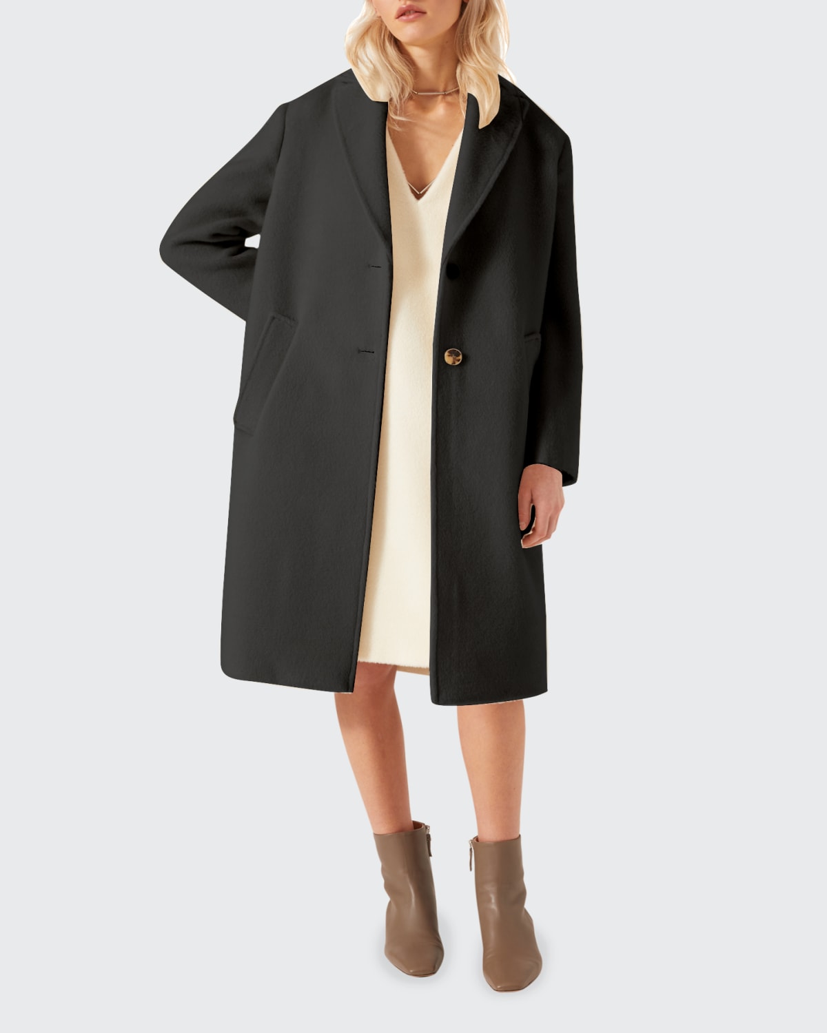 Spazzolino Alpaca-Wool Coat Smart Closet