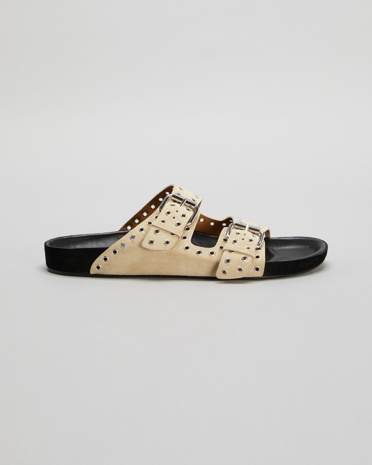 isabel marant lennyo studded suede slide sandals