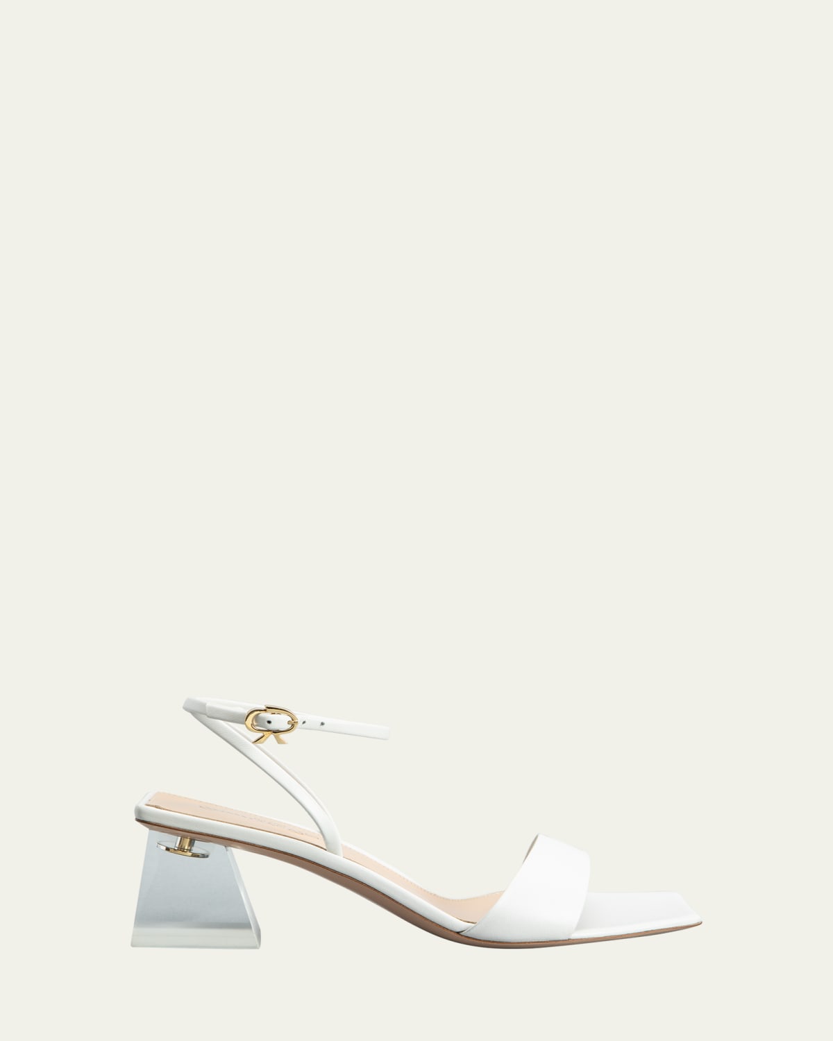 Gianvito Rossi Cosmic 55mm Transparent Heel Sandals In White | ModeSens