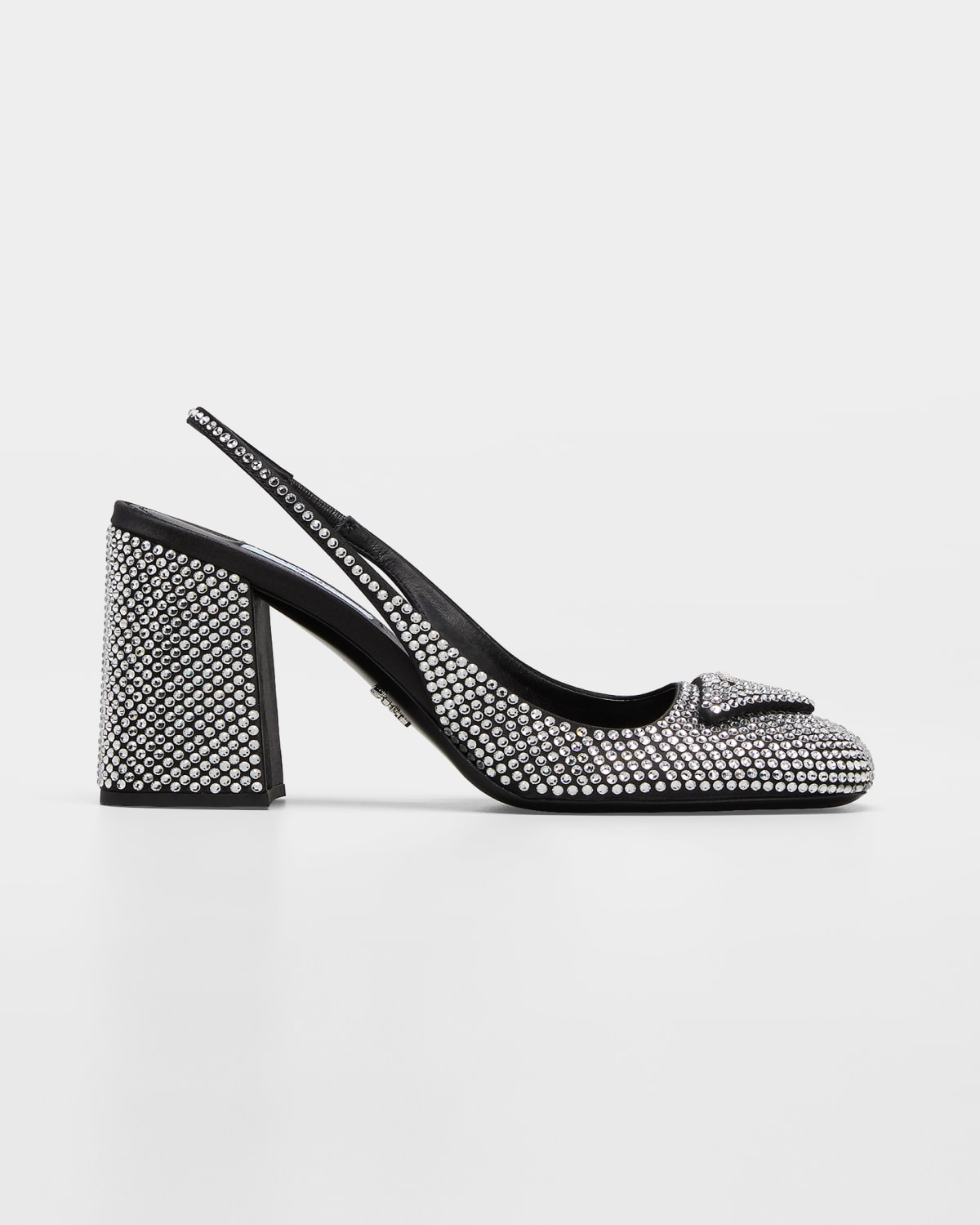 Crystal Block-Heel Slingback Pumps | Smart Closet