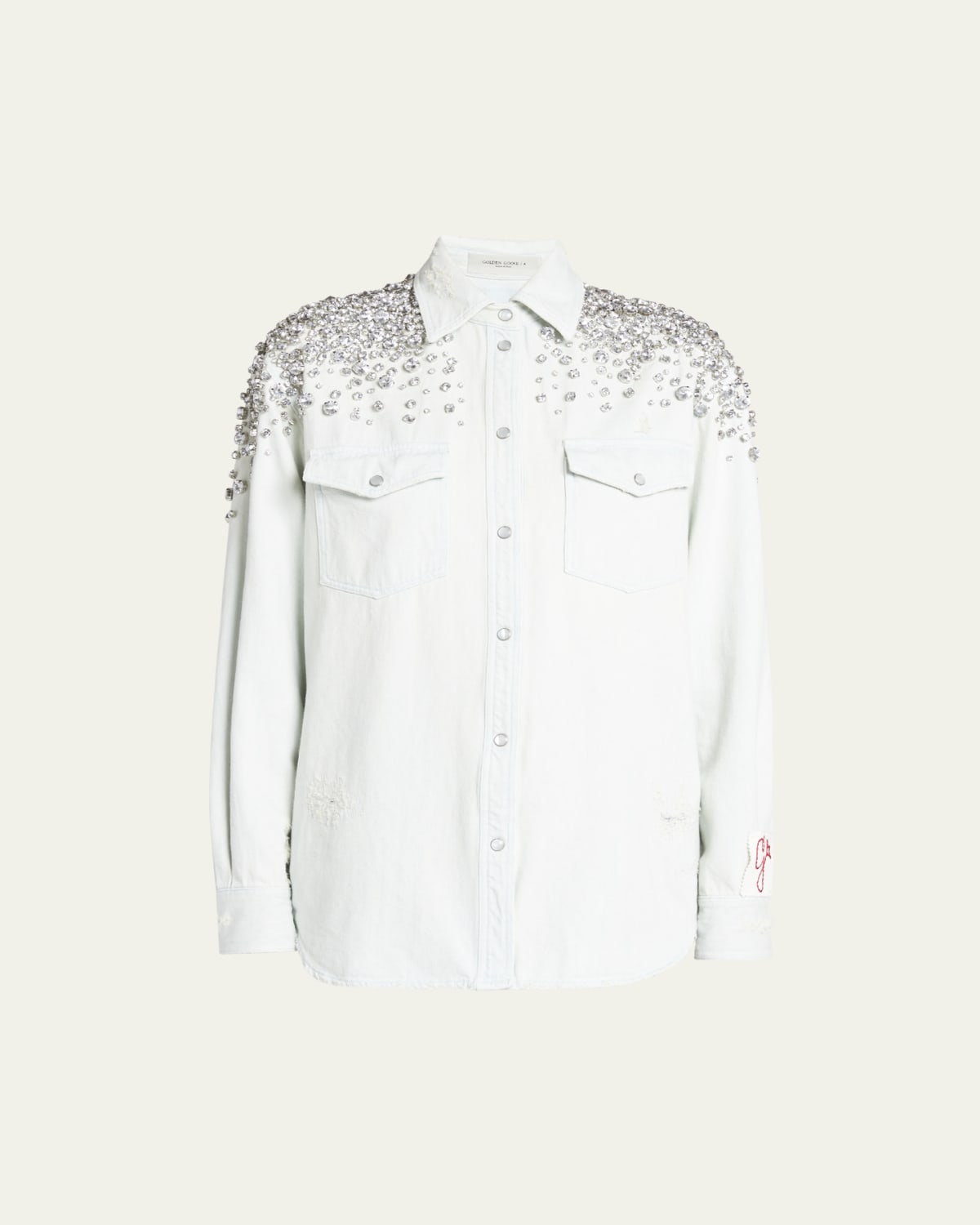 トップス GOLDEN BOYFRIEND SHIRT Golden Goose Golden Embellished