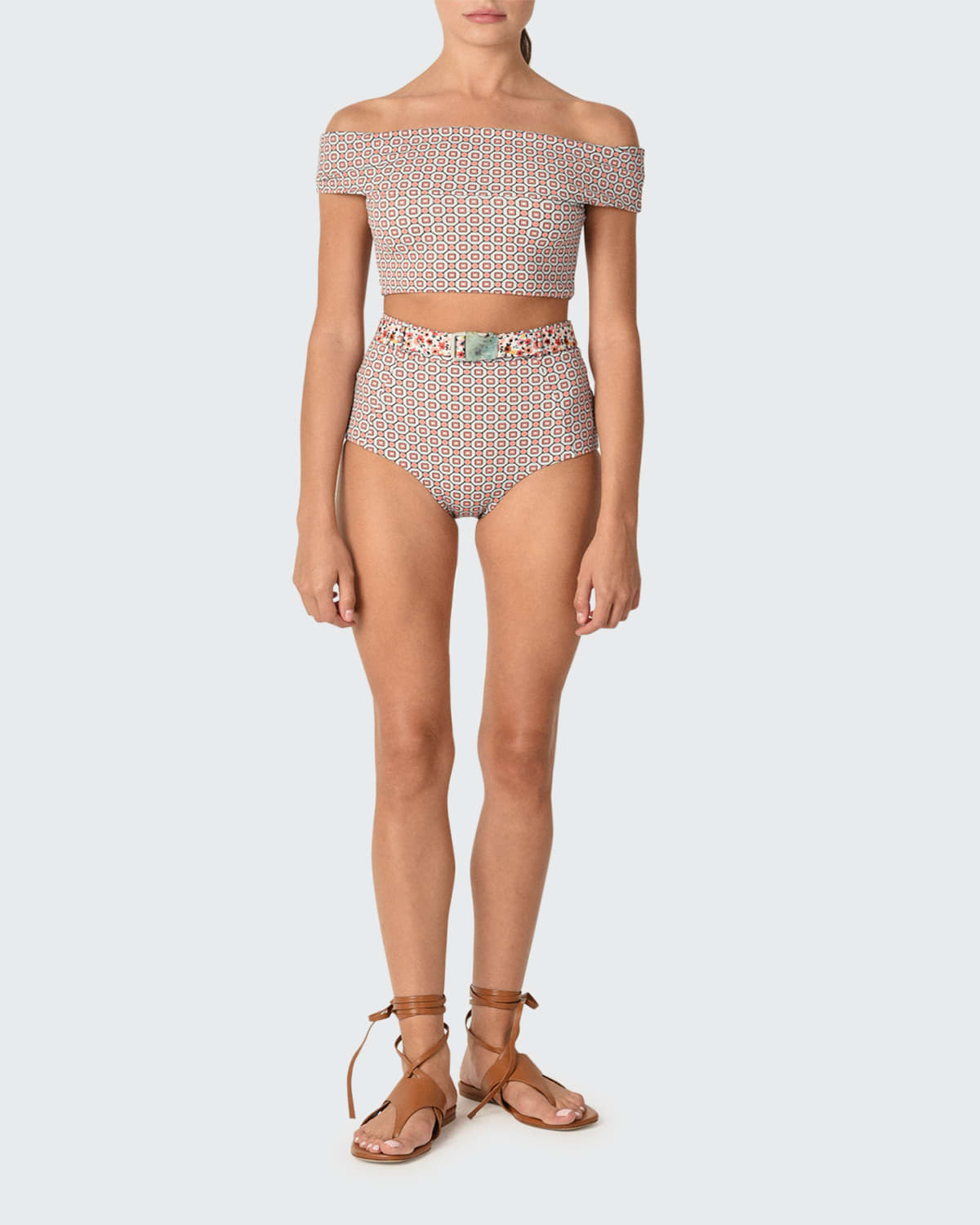 Silvia Tcherassi Olga Hilaria Striped Bikini - Farfetch