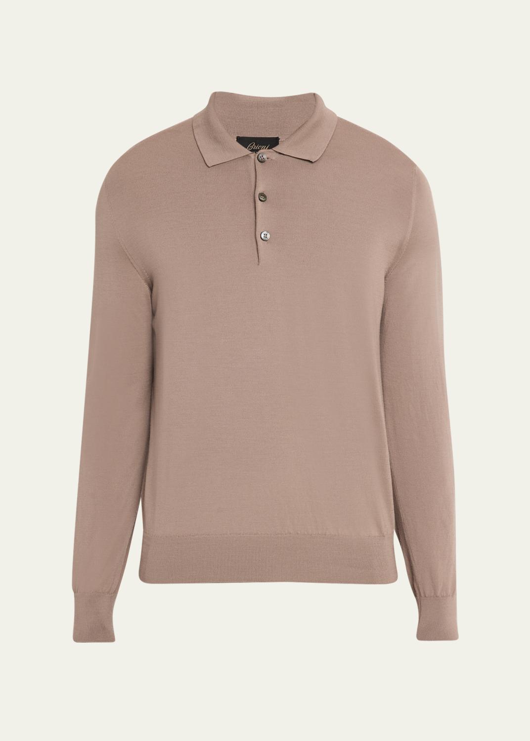 Brioni Men's 18gg Wool Mock Neck Sweater - Bergdorf Goodman
