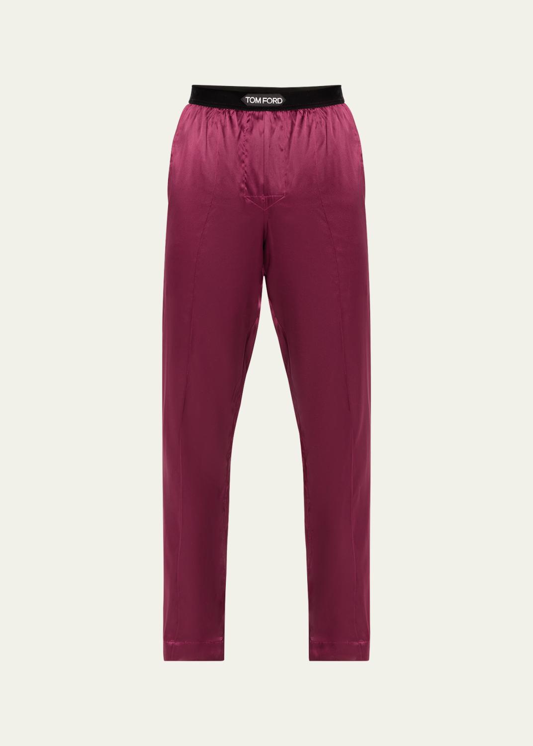 The Row Men's Xon Wool Flannel Relaxed-Fit Drawstring Pants