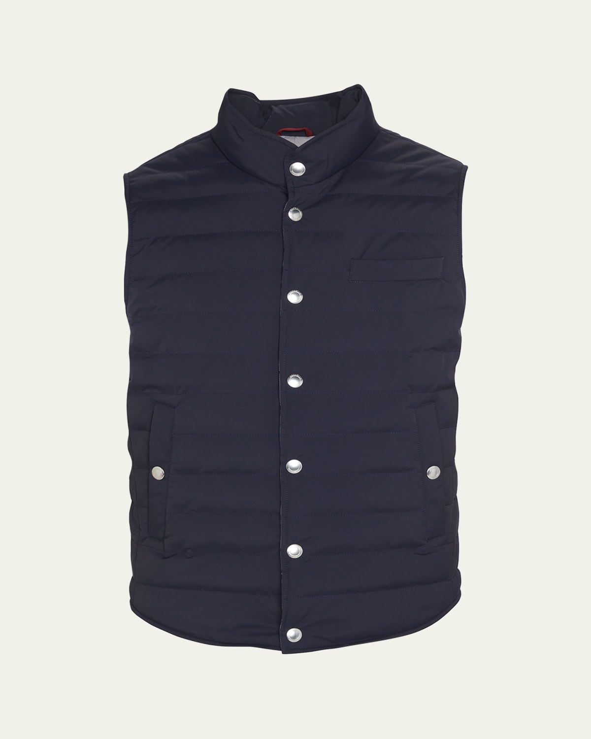 Brunello Cucinelli Men's Quilted Nylon Snap-Front Vest - Bergdorf