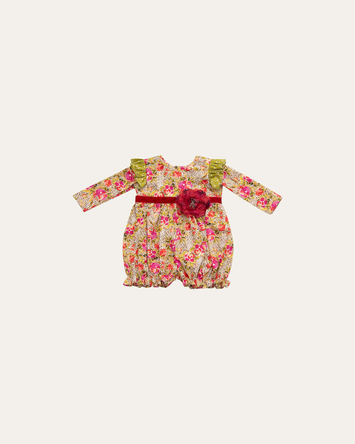 Girl's Atimy Embroidered Wool-Cashmere Set, Size 3M-18M